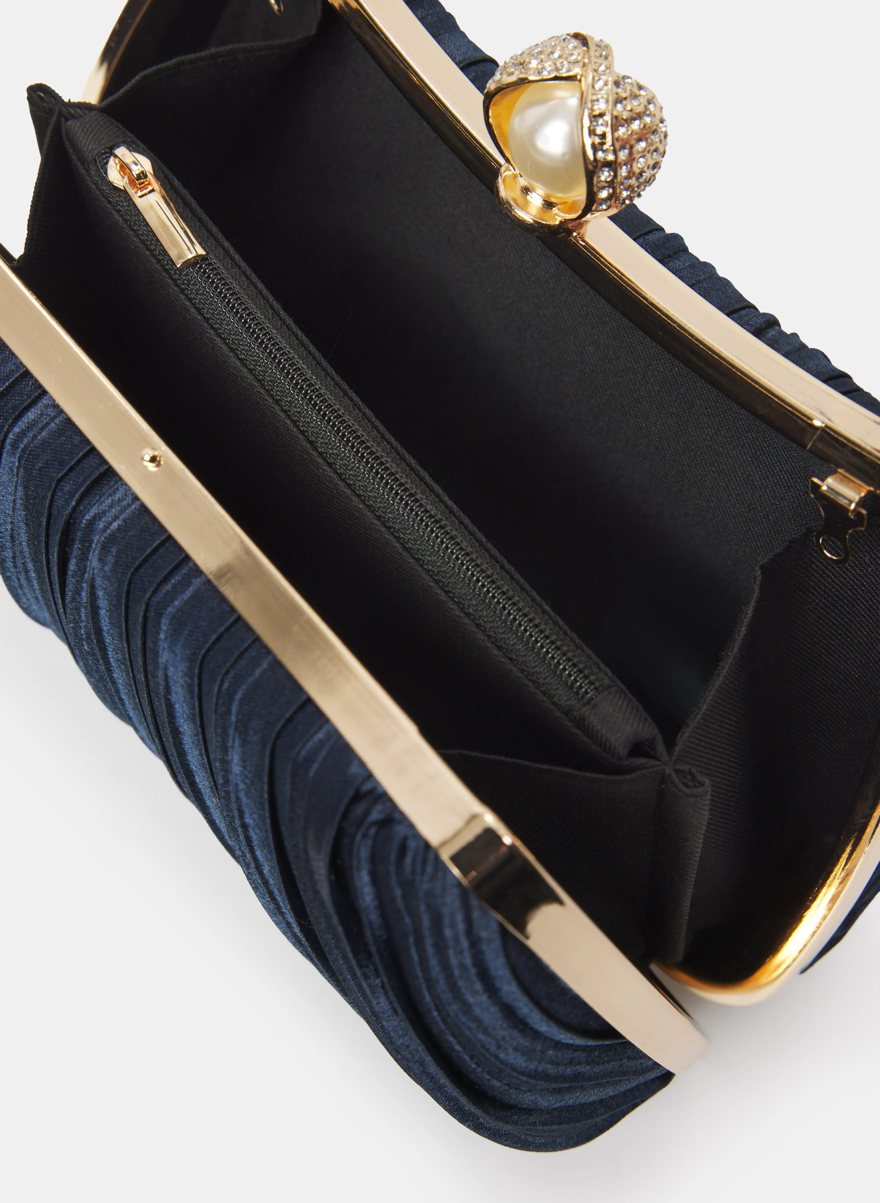 Pleated Velvet Clutch - Image 5