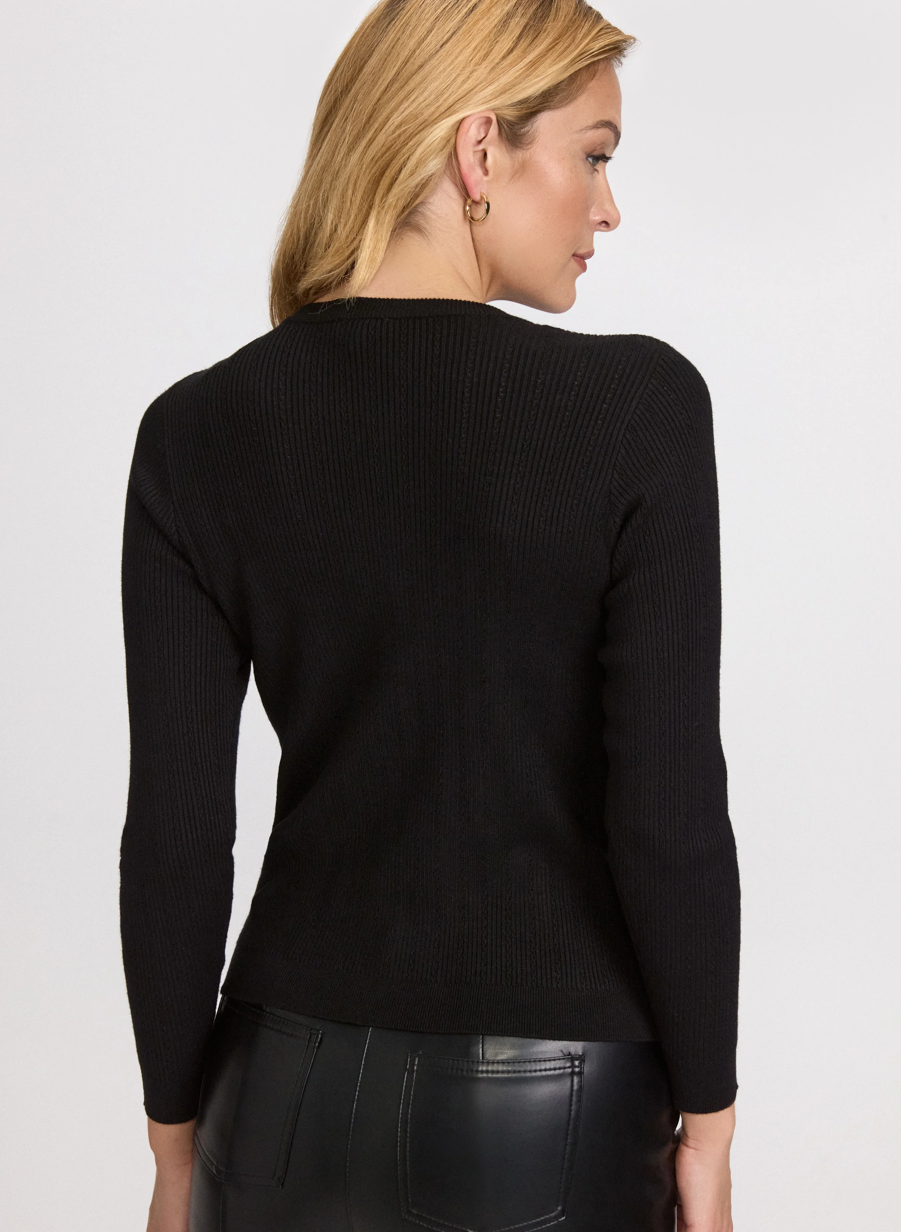 Pointelle Knit Cardigan - Image 4