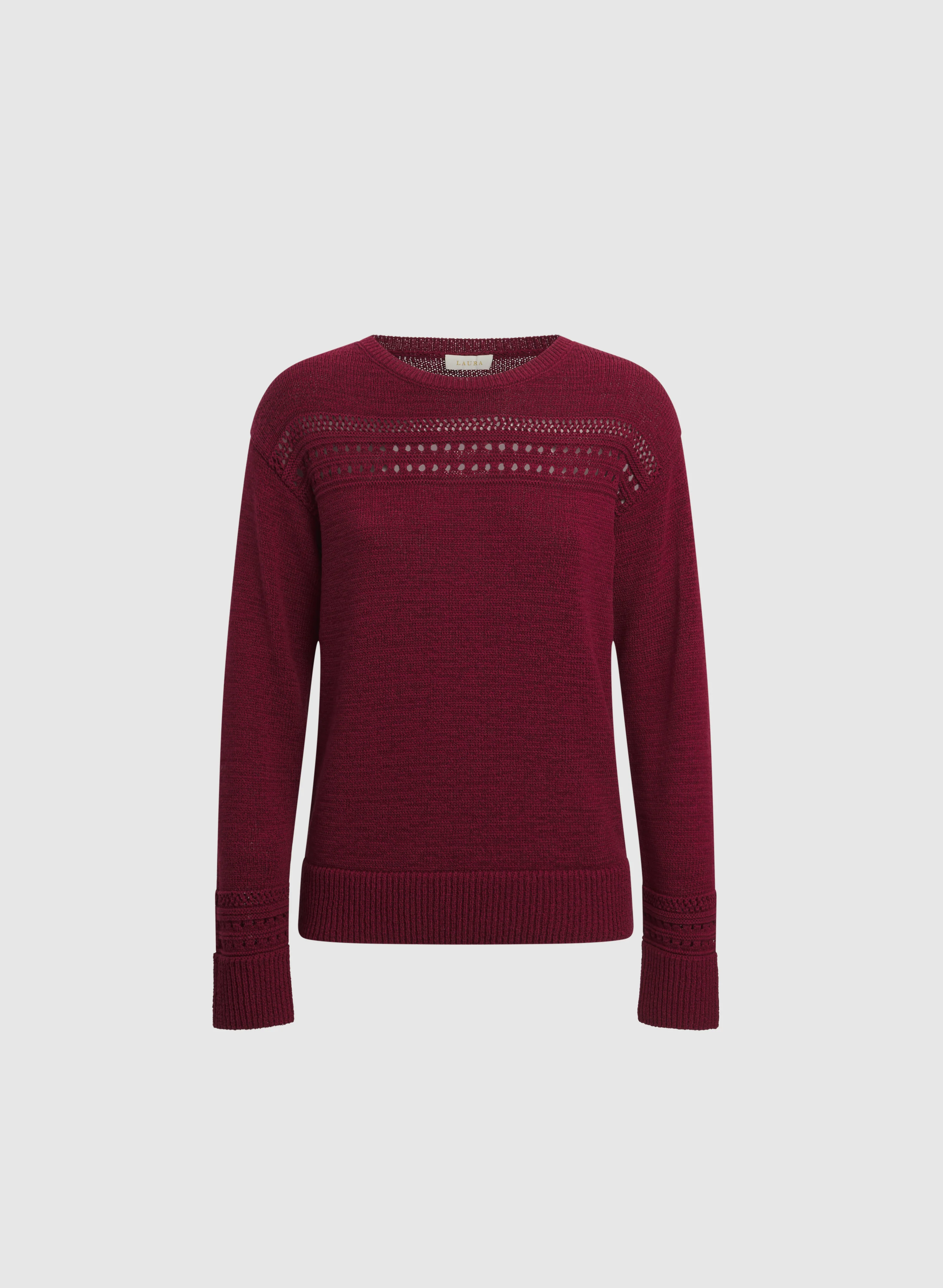 Pointelle Knit Sweater - Image 6