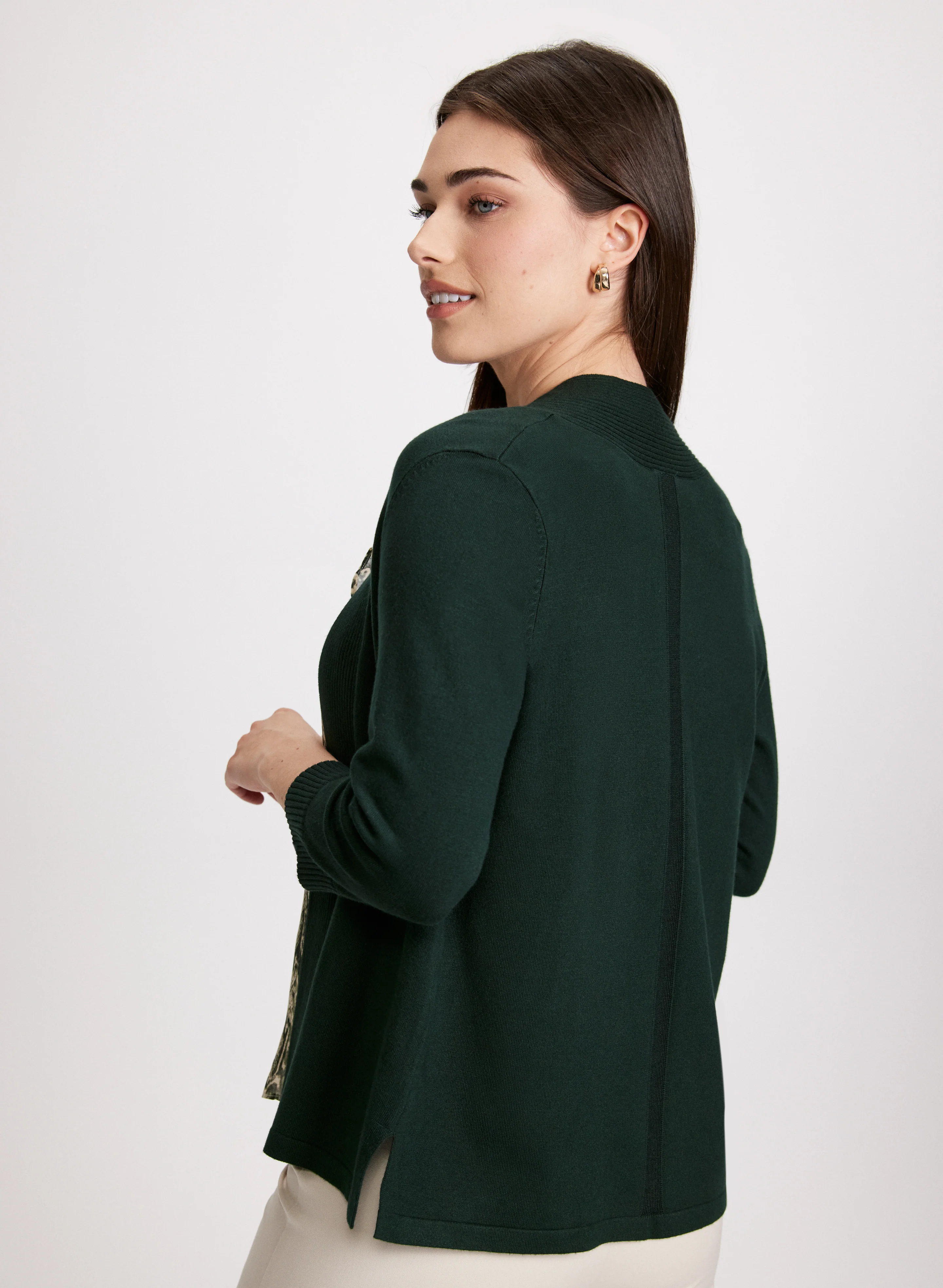 Pointelle Stitch Cardigan - Image 4