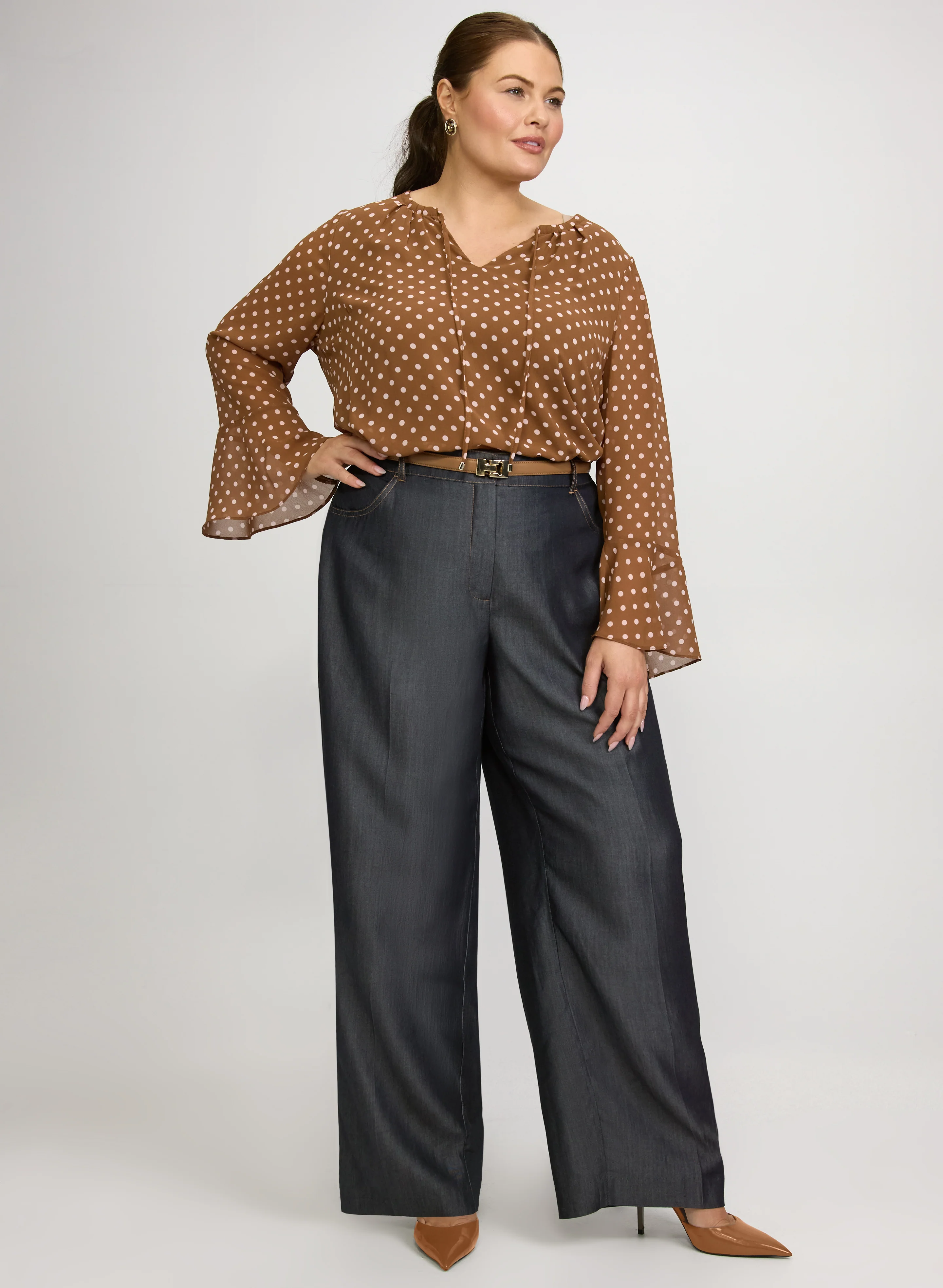 Polka Dot Chiffon Blouse - Image 3