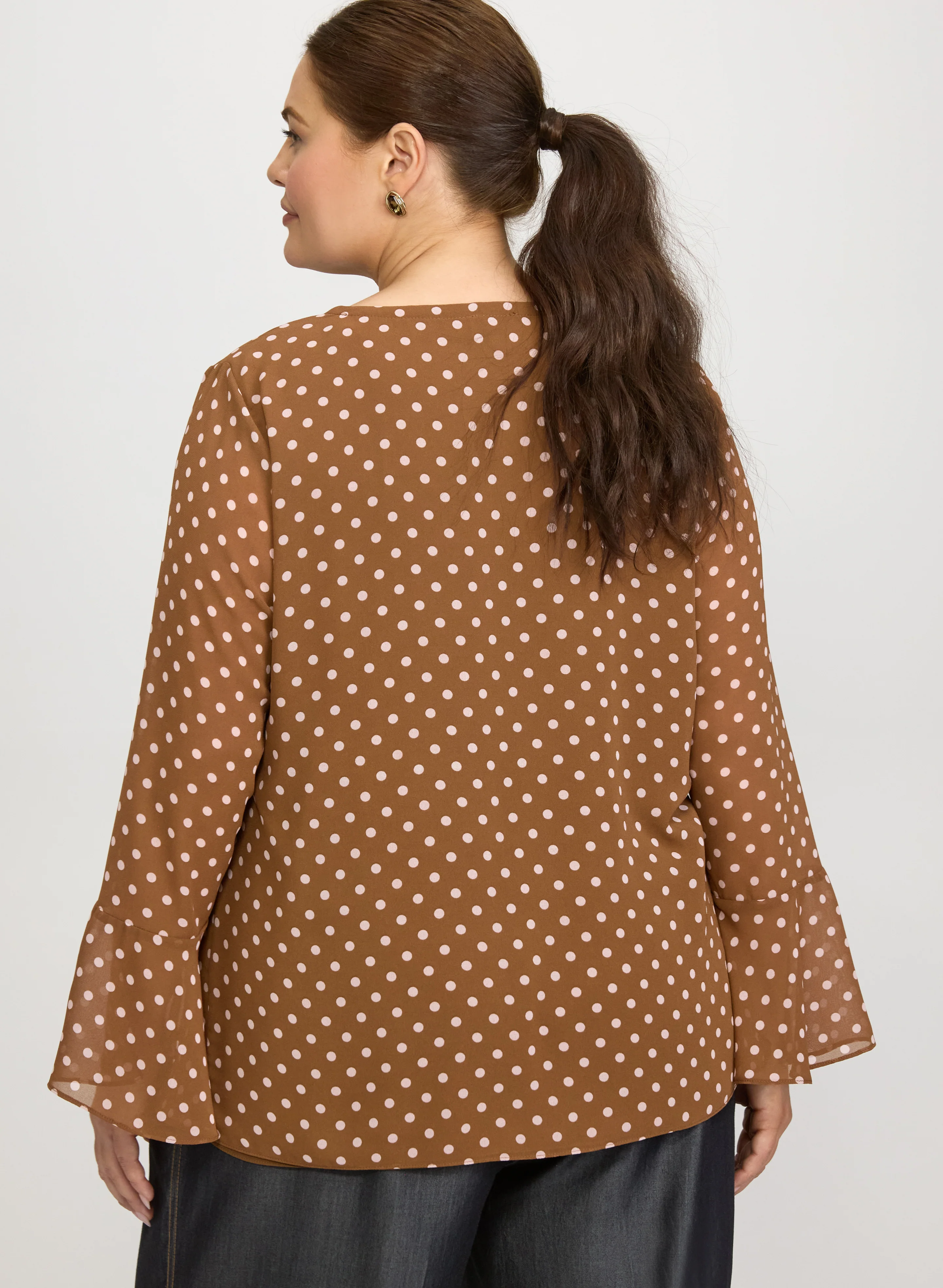 Polka Dot Chiffon Blouse - Image 4