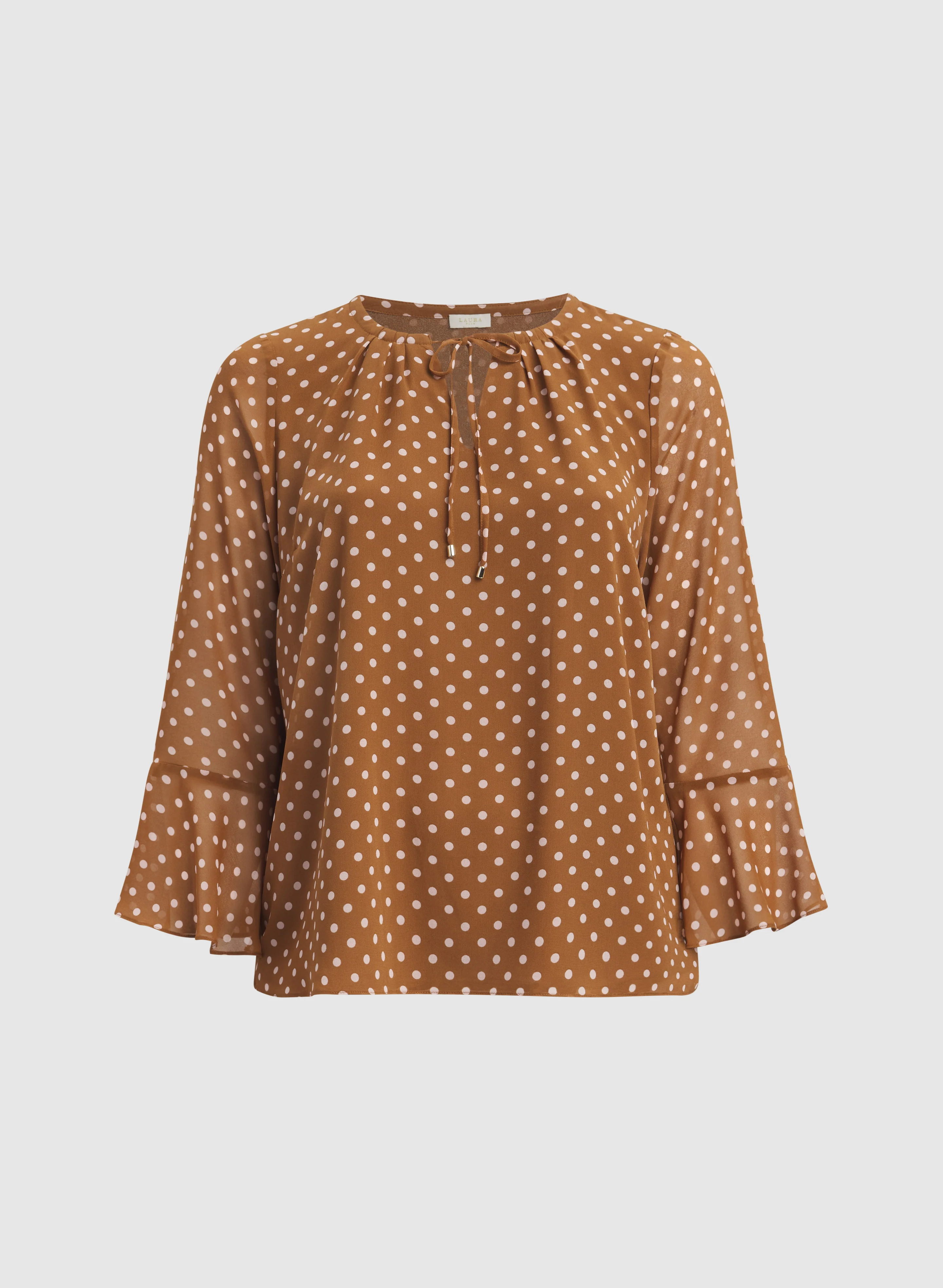 Polka Dot Chiffon Blouse - Image 6