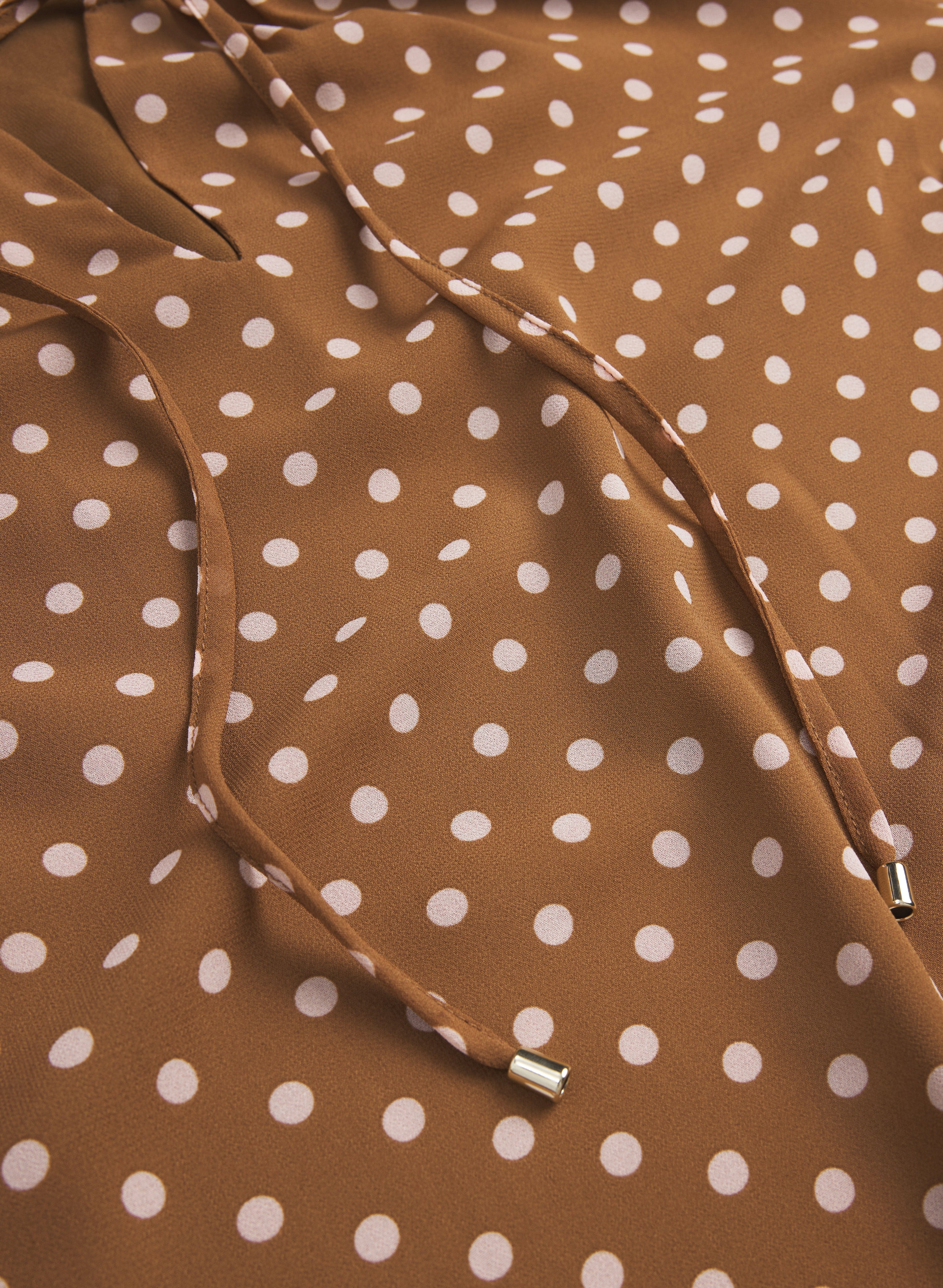 Polka Dot Chiffon Blouse - Image 7