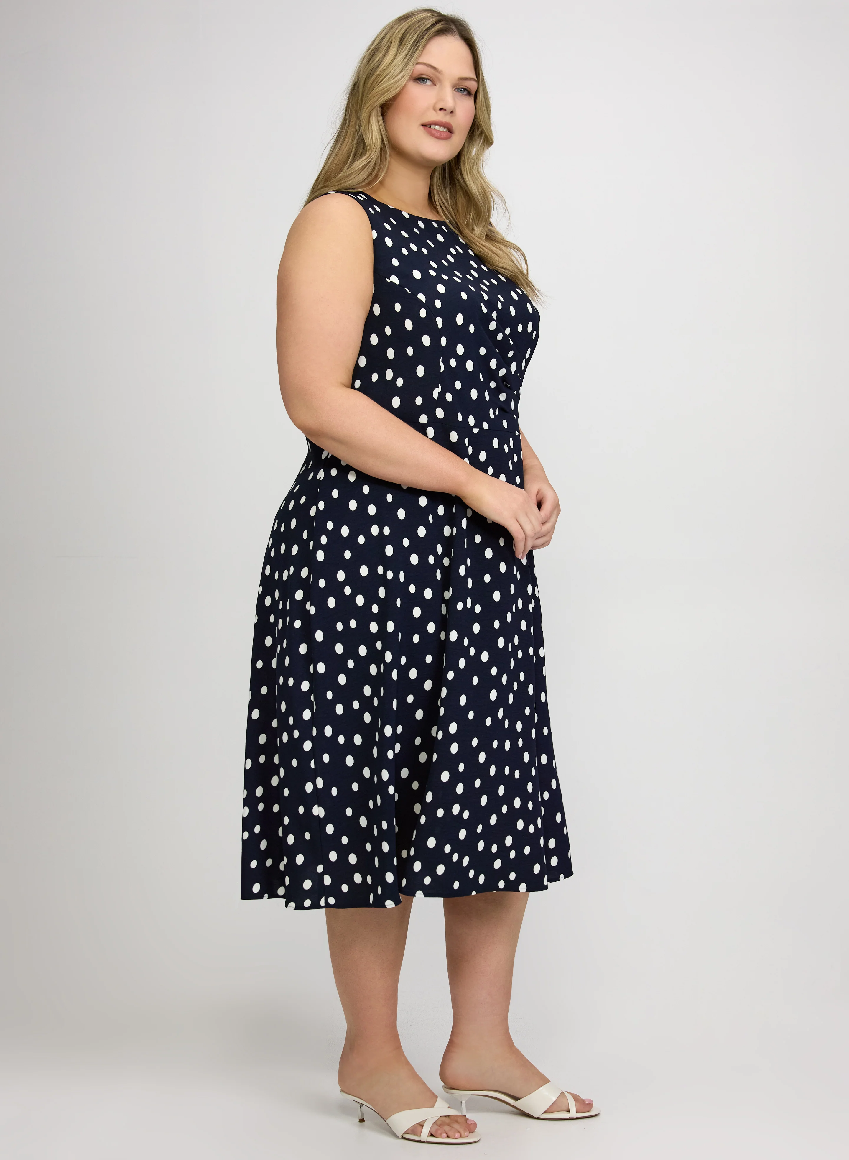 Polka Dot Midi Dress - Image 2