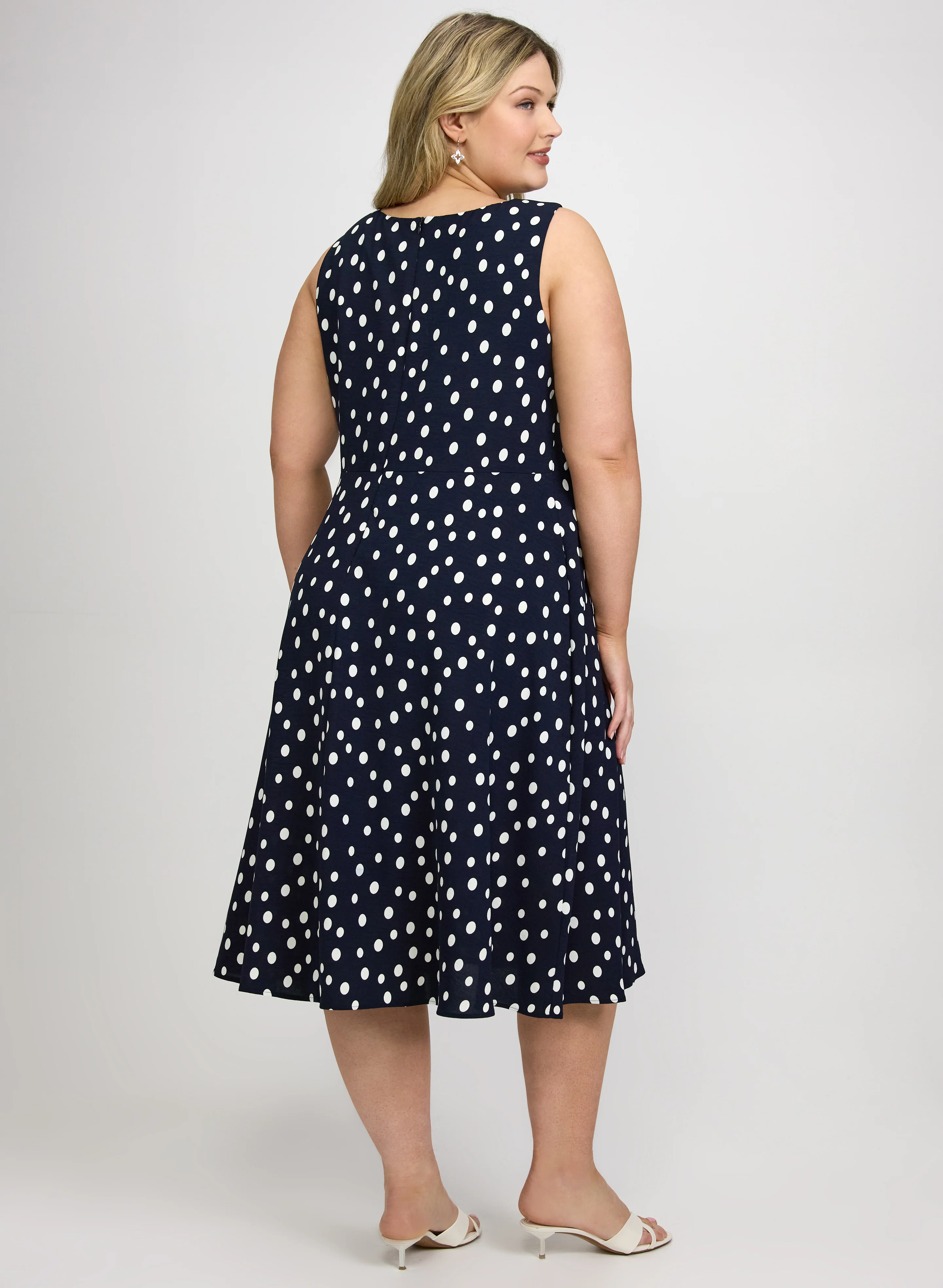 Polka Dot Midi Dress - Image 3