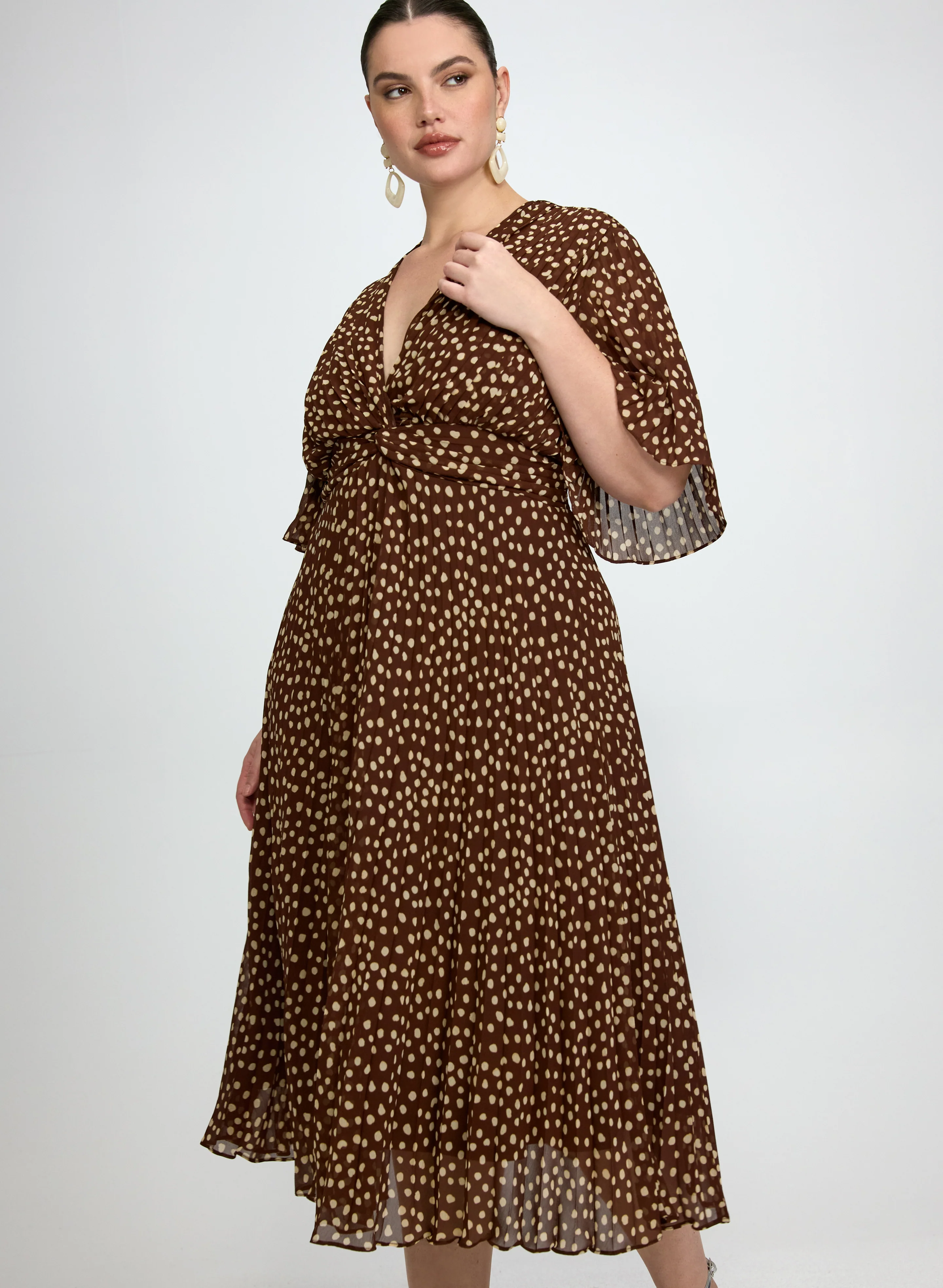Polka Dot Midi Dress - Image 3