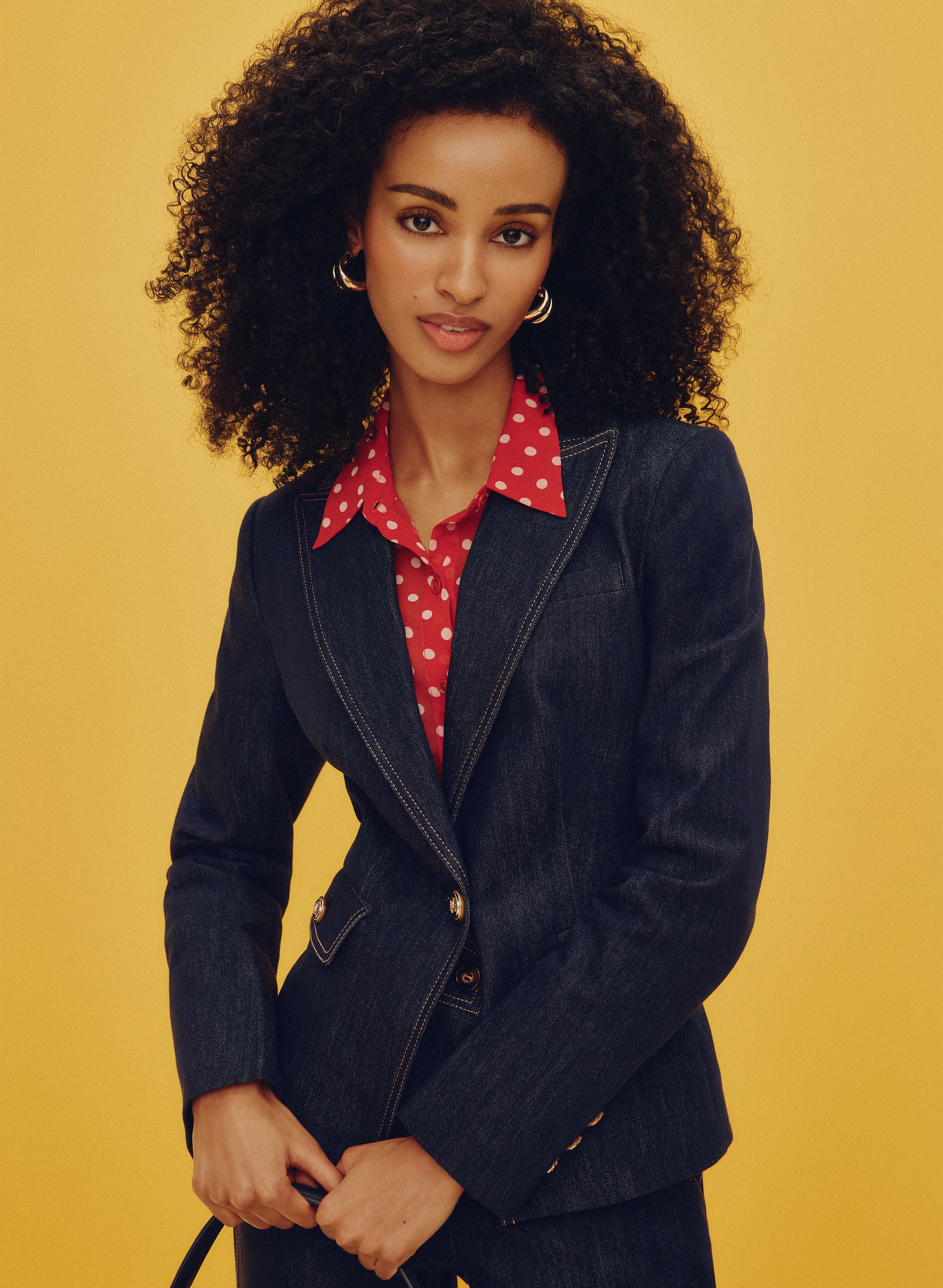 Polka Dot Print Blouse - Image 2