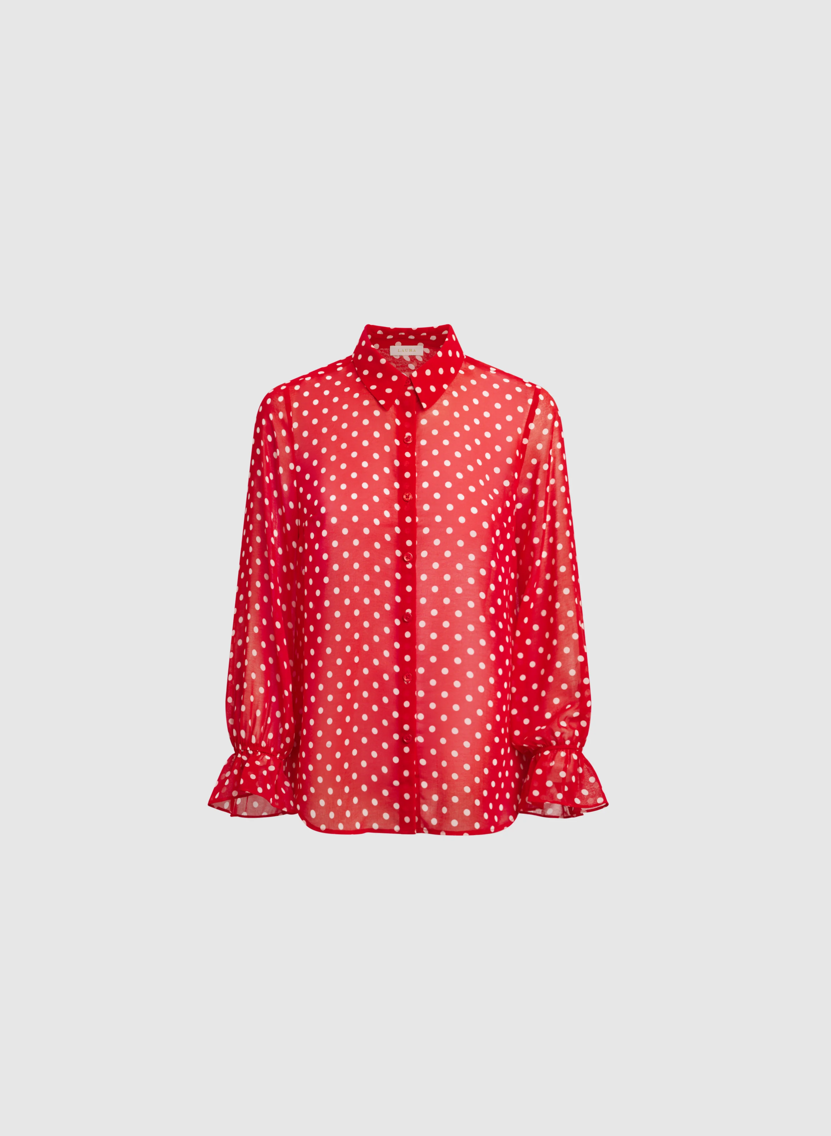 Polka Dot Print Blouse - Image 7