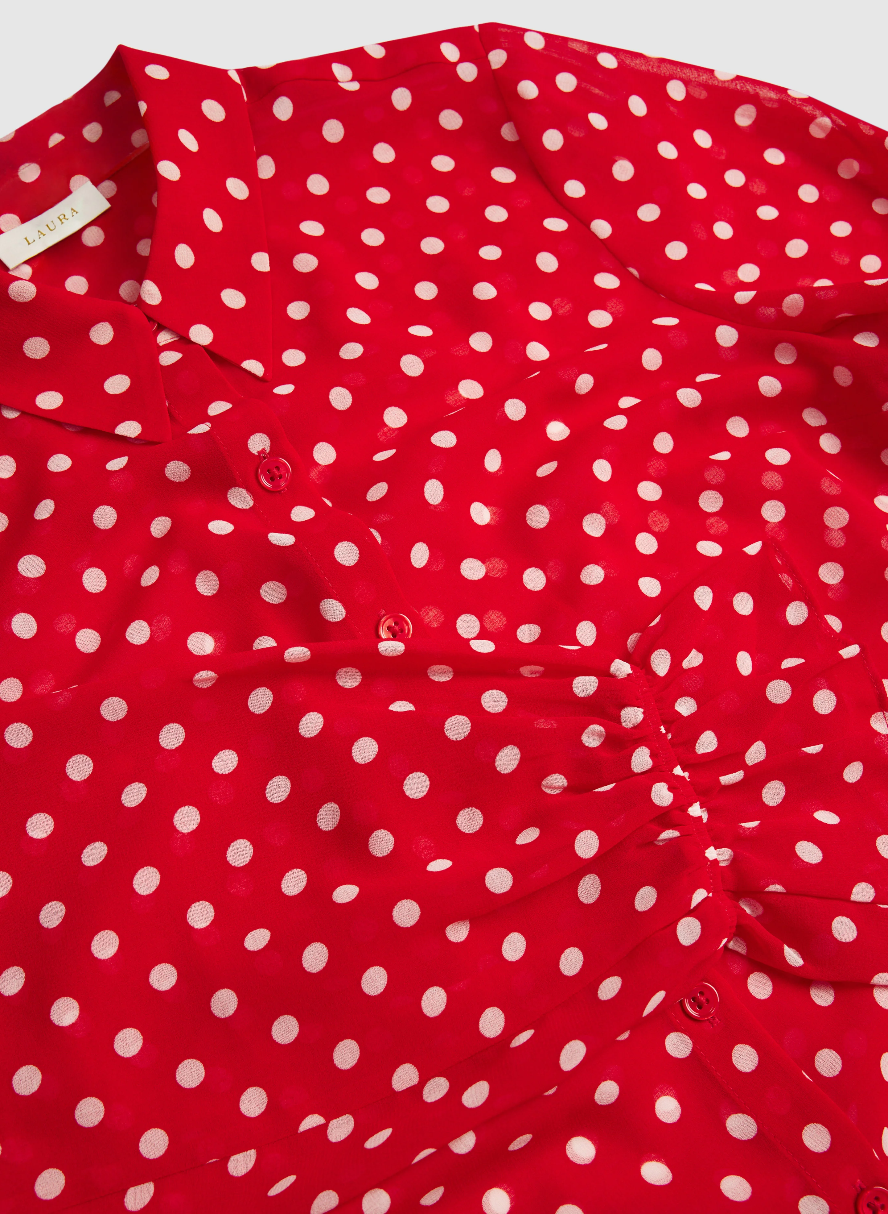 Polka Dot Print Blouse - Image 8