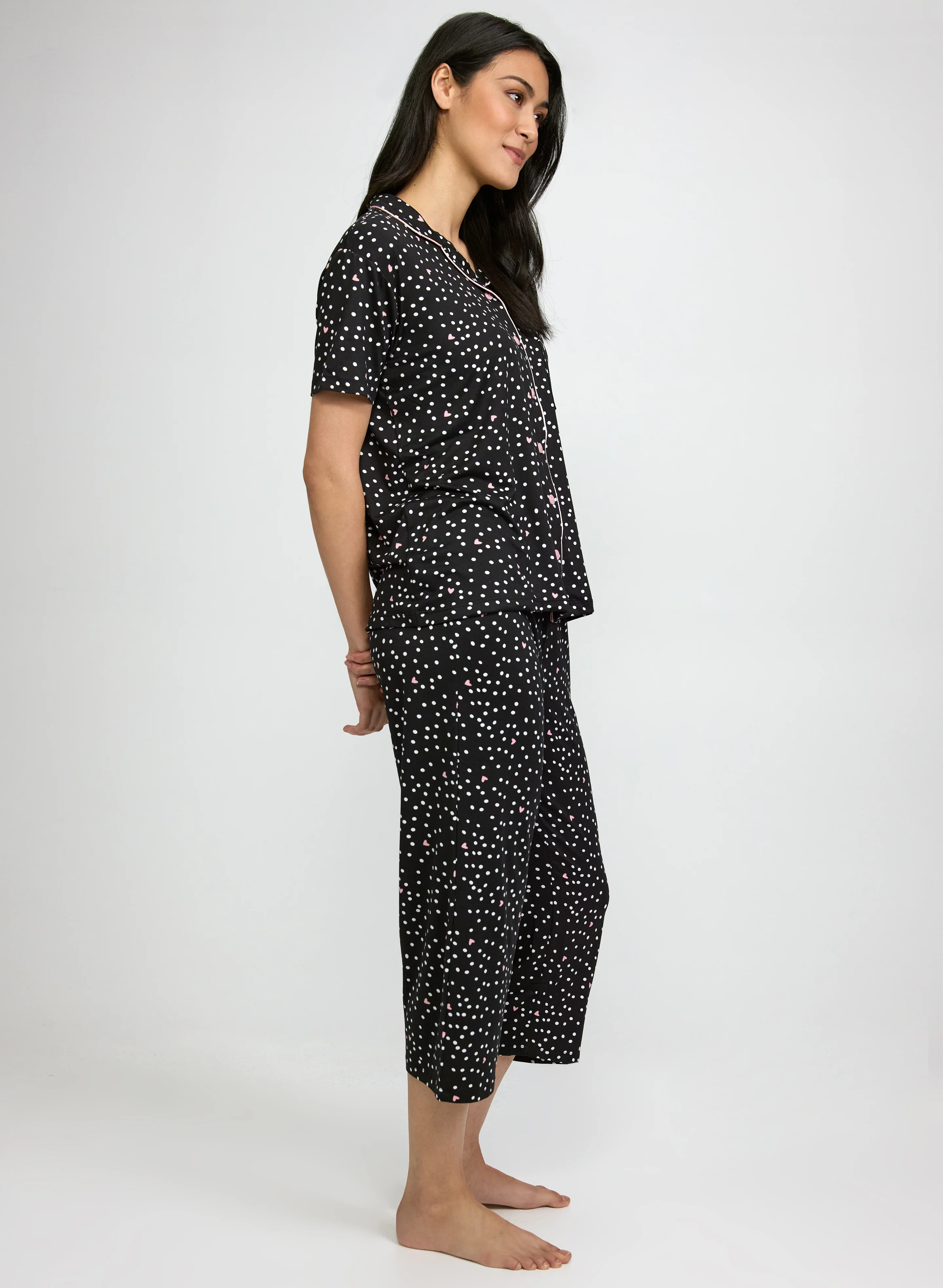 Polka Dot Print Pyjama Set - Image 2