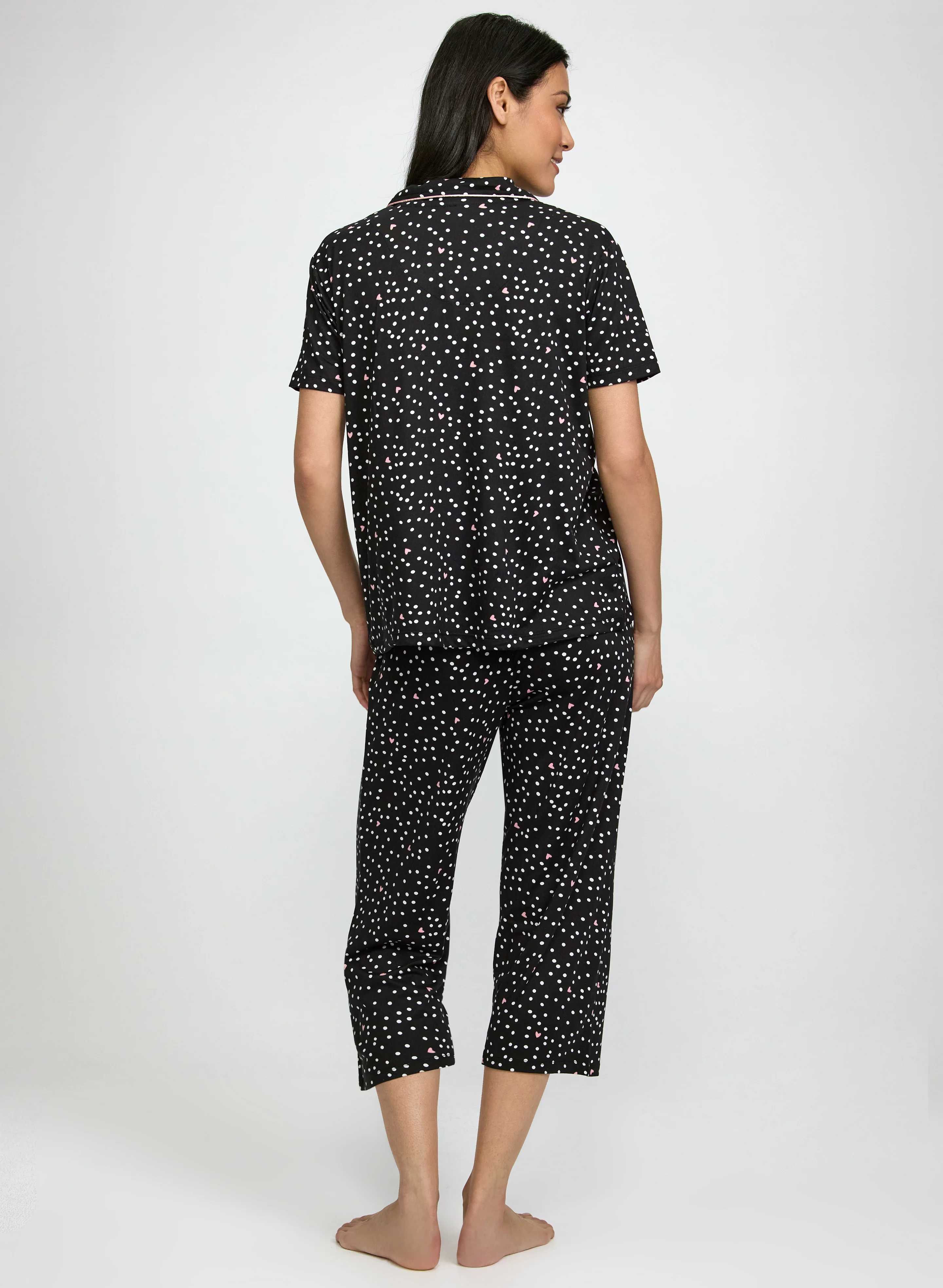 Polka Dot Print Pyjama Set - Image 3