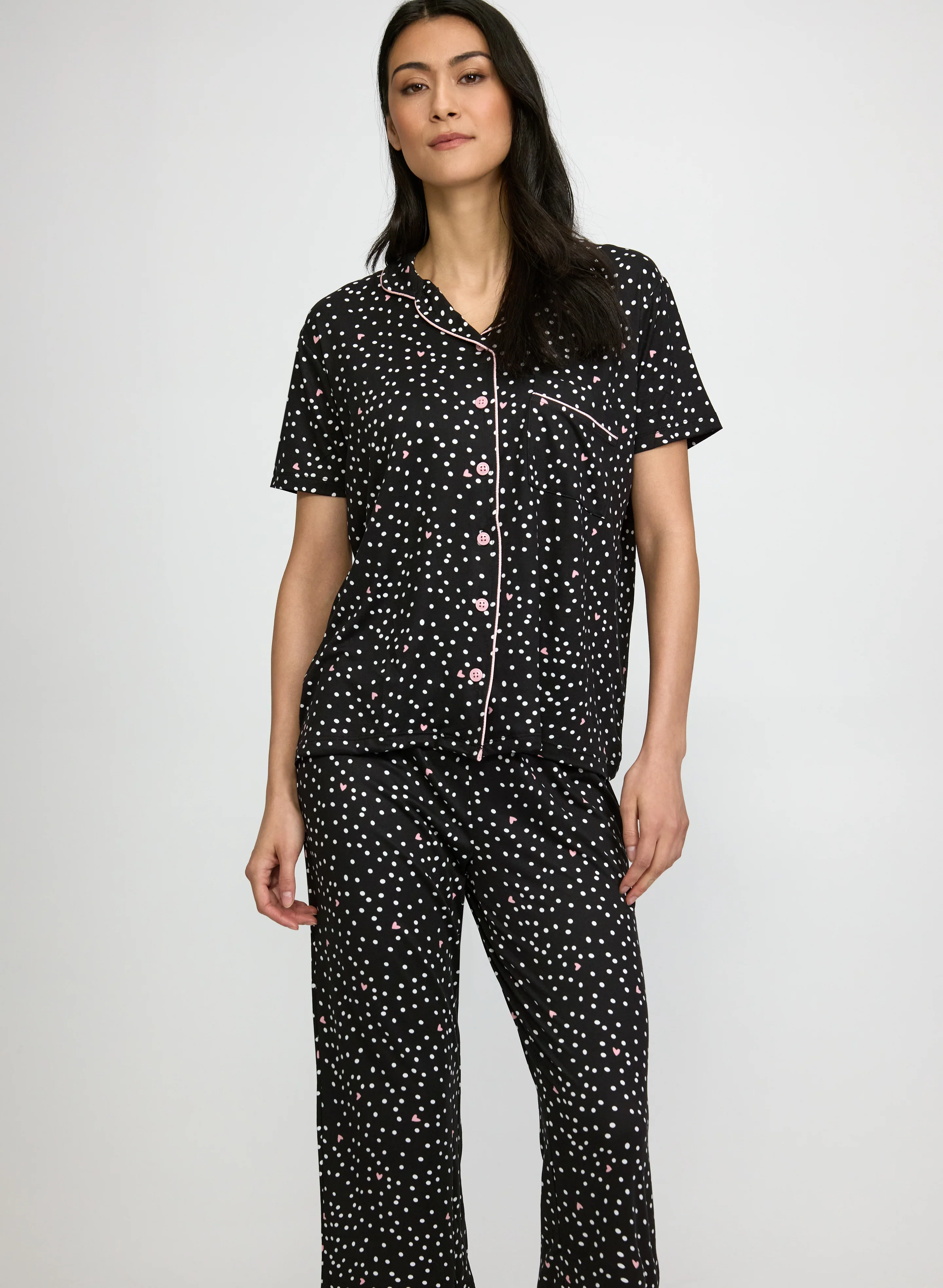Polka Dot Print Pyjama Set - Image 4