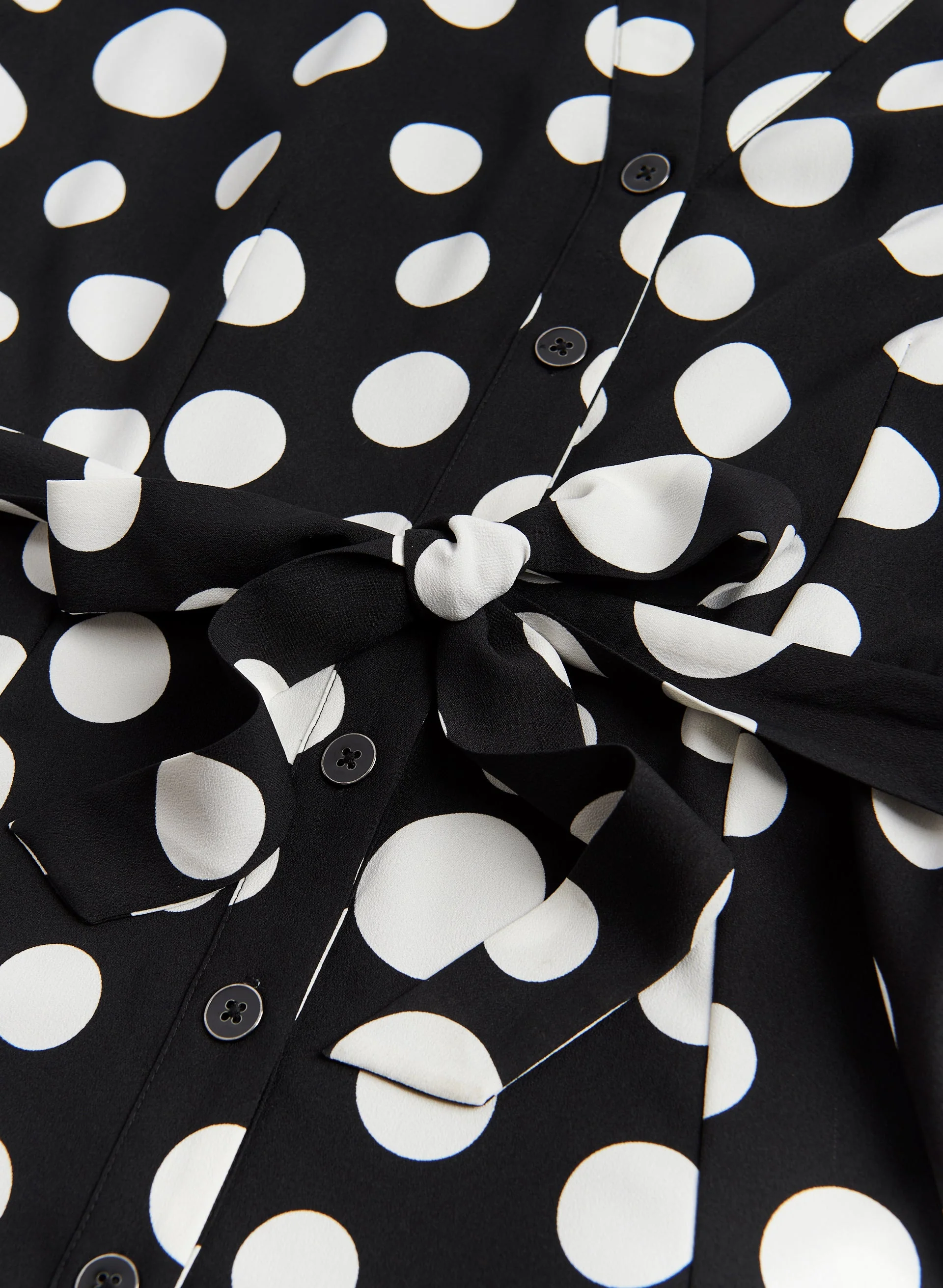 Polka Dot Print Shirt Dress - Image 6