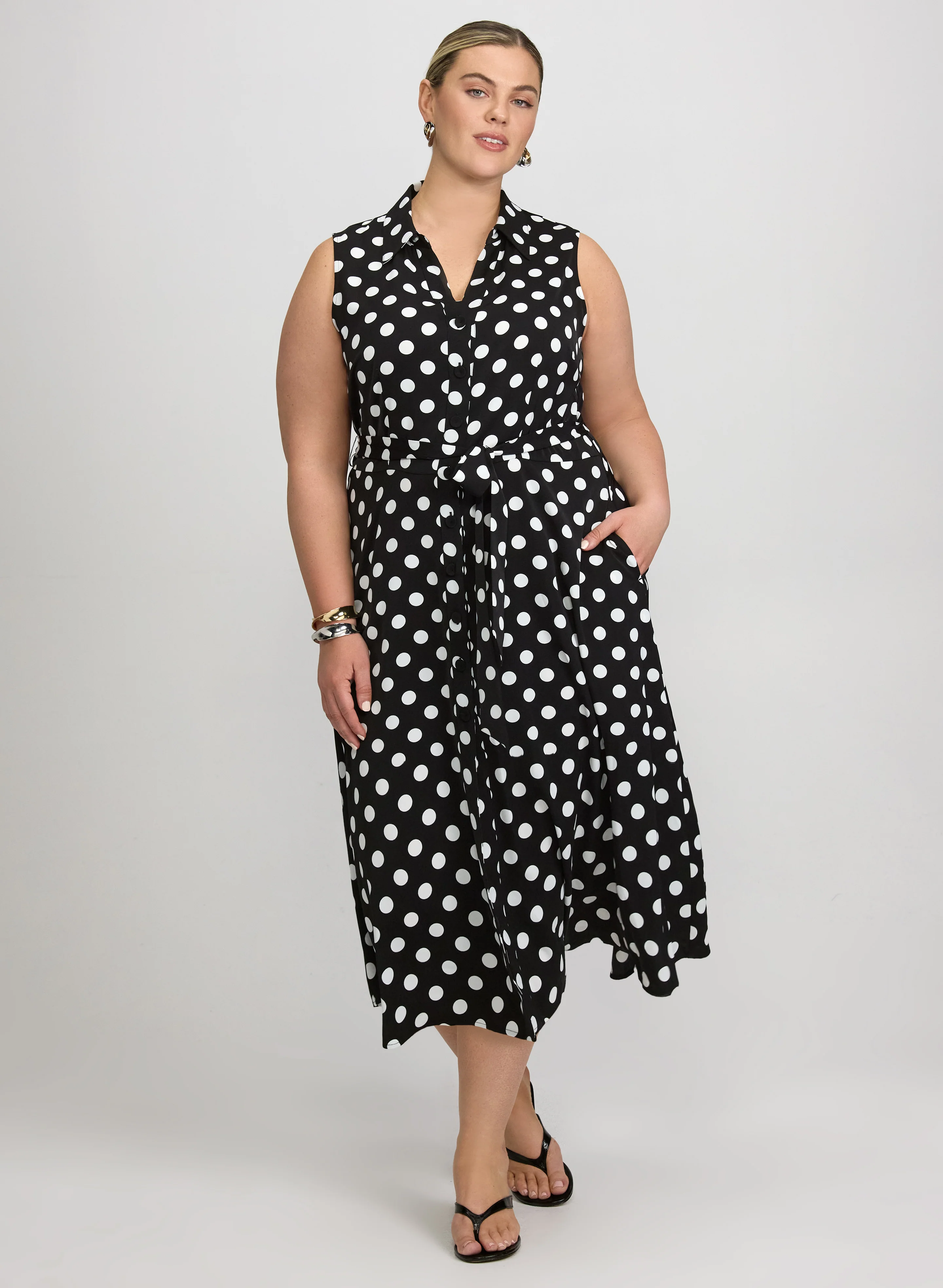 Polka Dot Shirt Dress