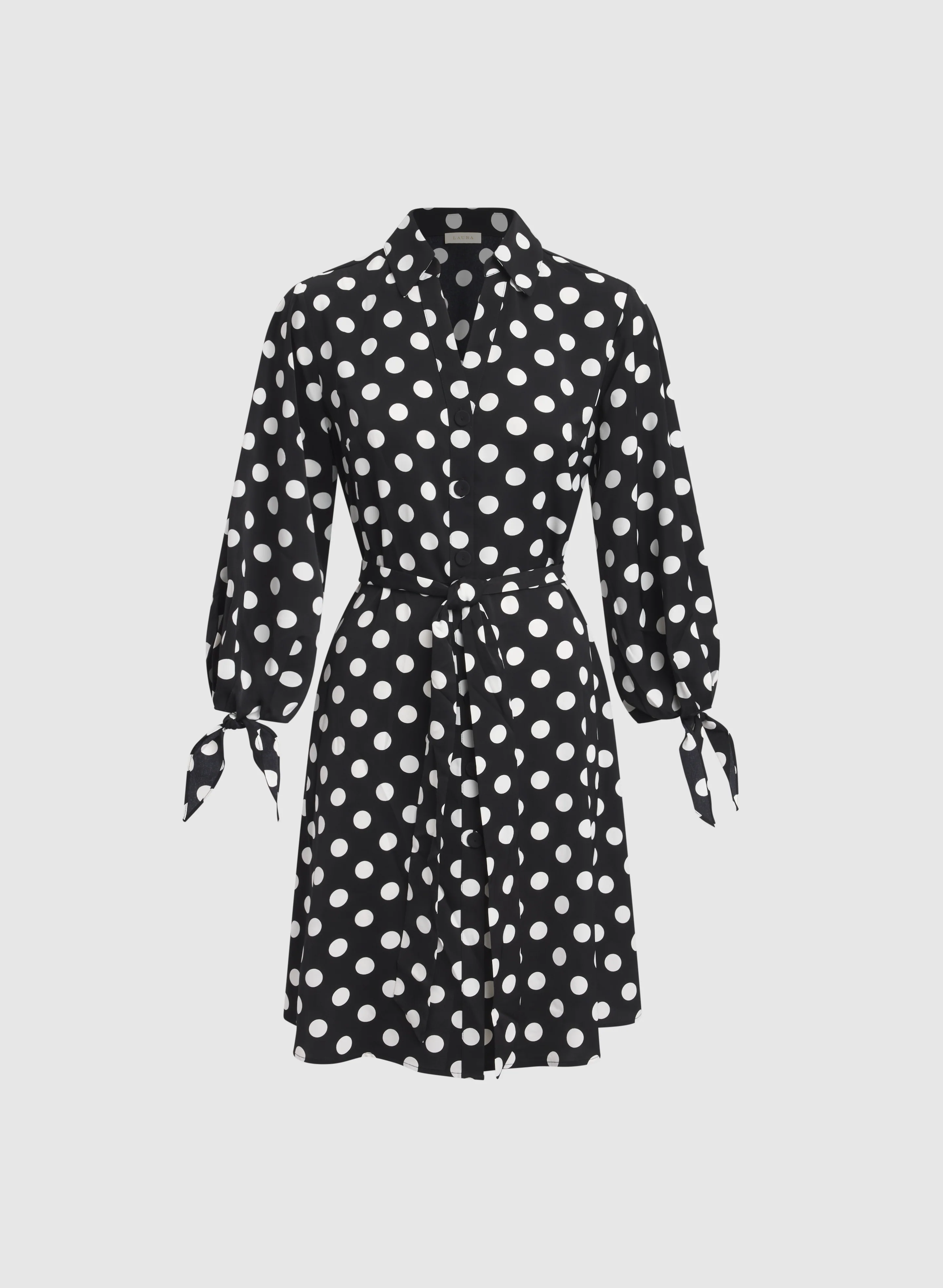 Polka Dot Shirt Dress - Image 6