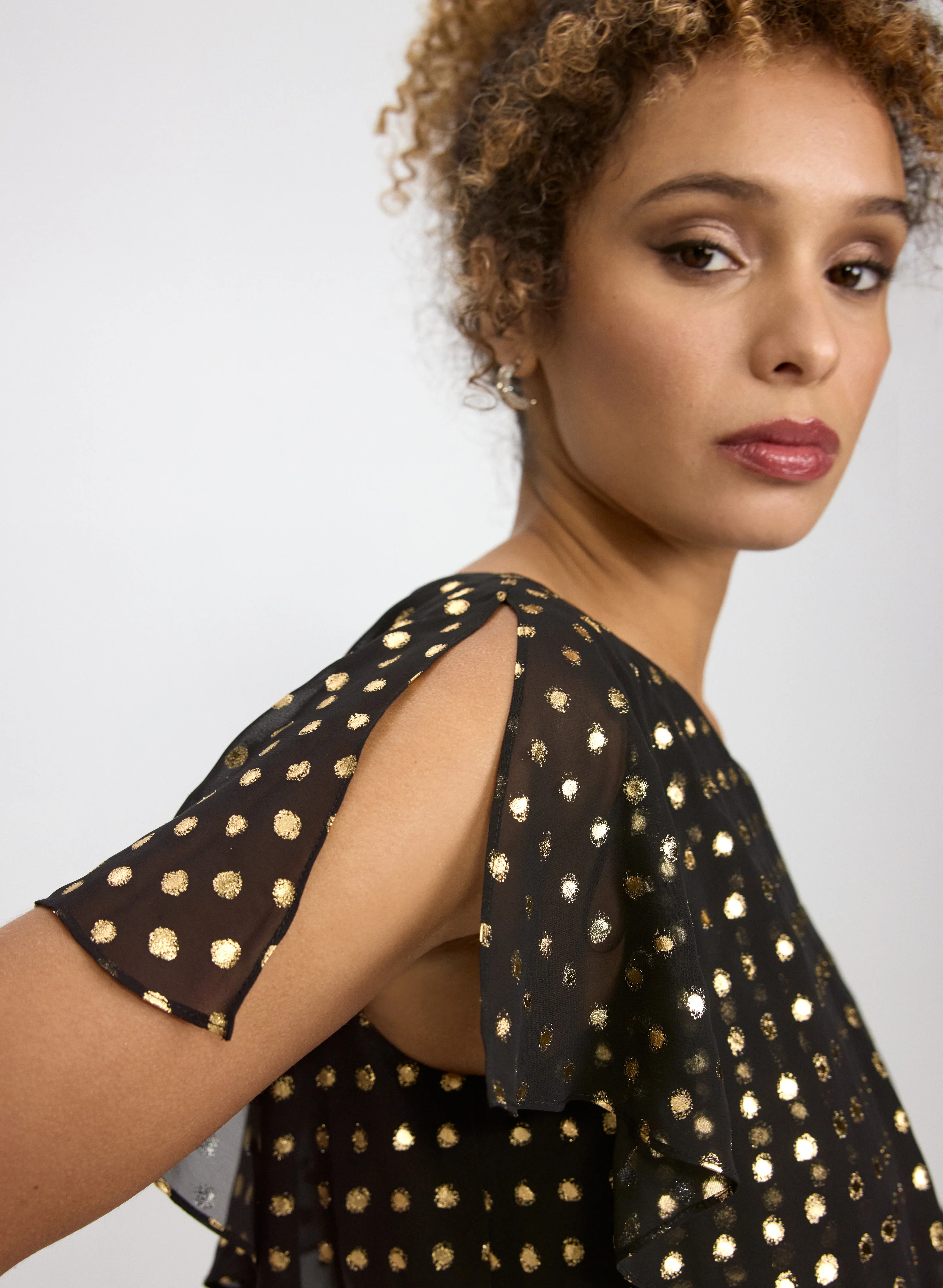 Polka Dot Tiered Dress - Image 3
