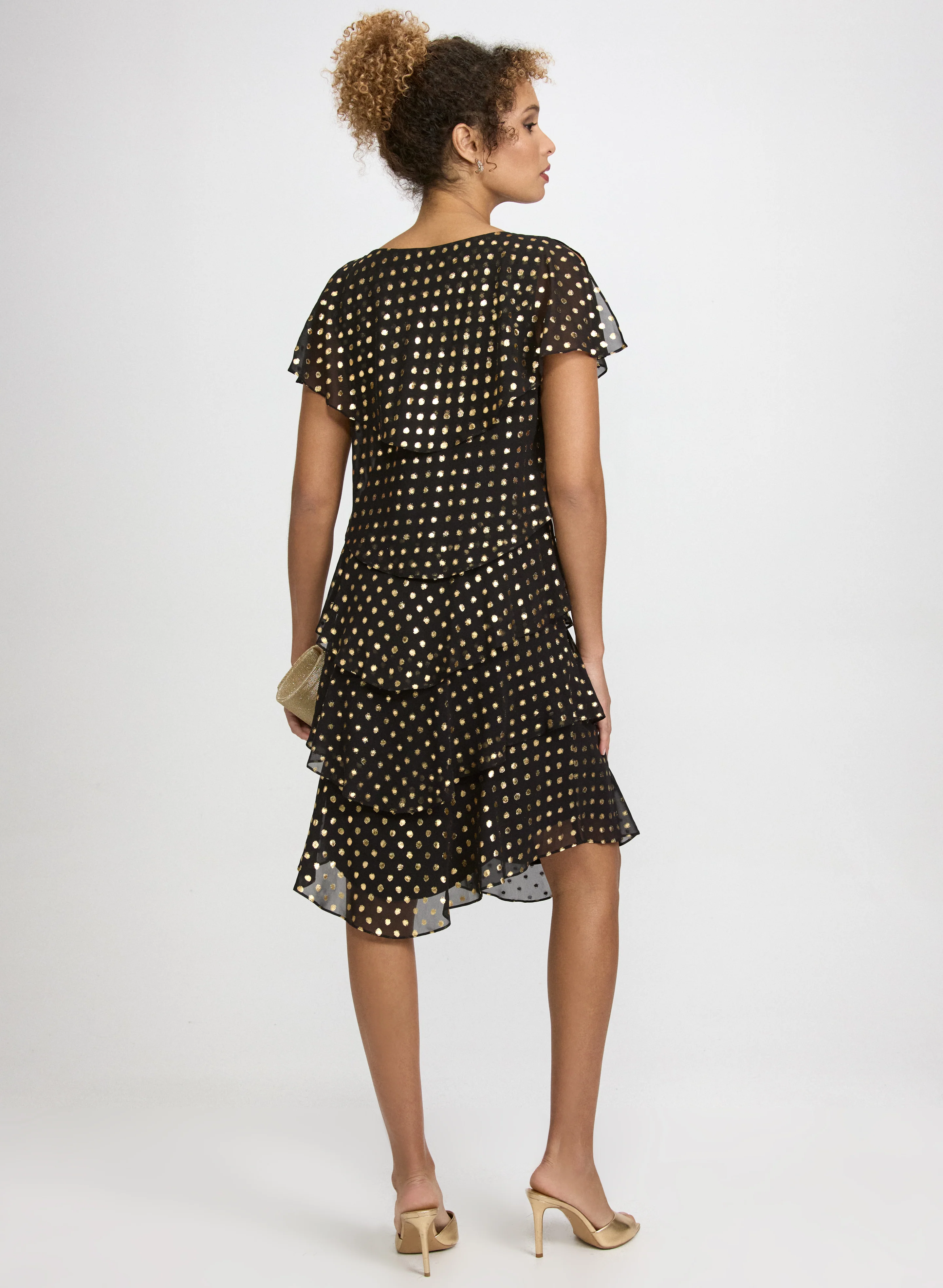 Polka Dot Tiered Dress - Image 4