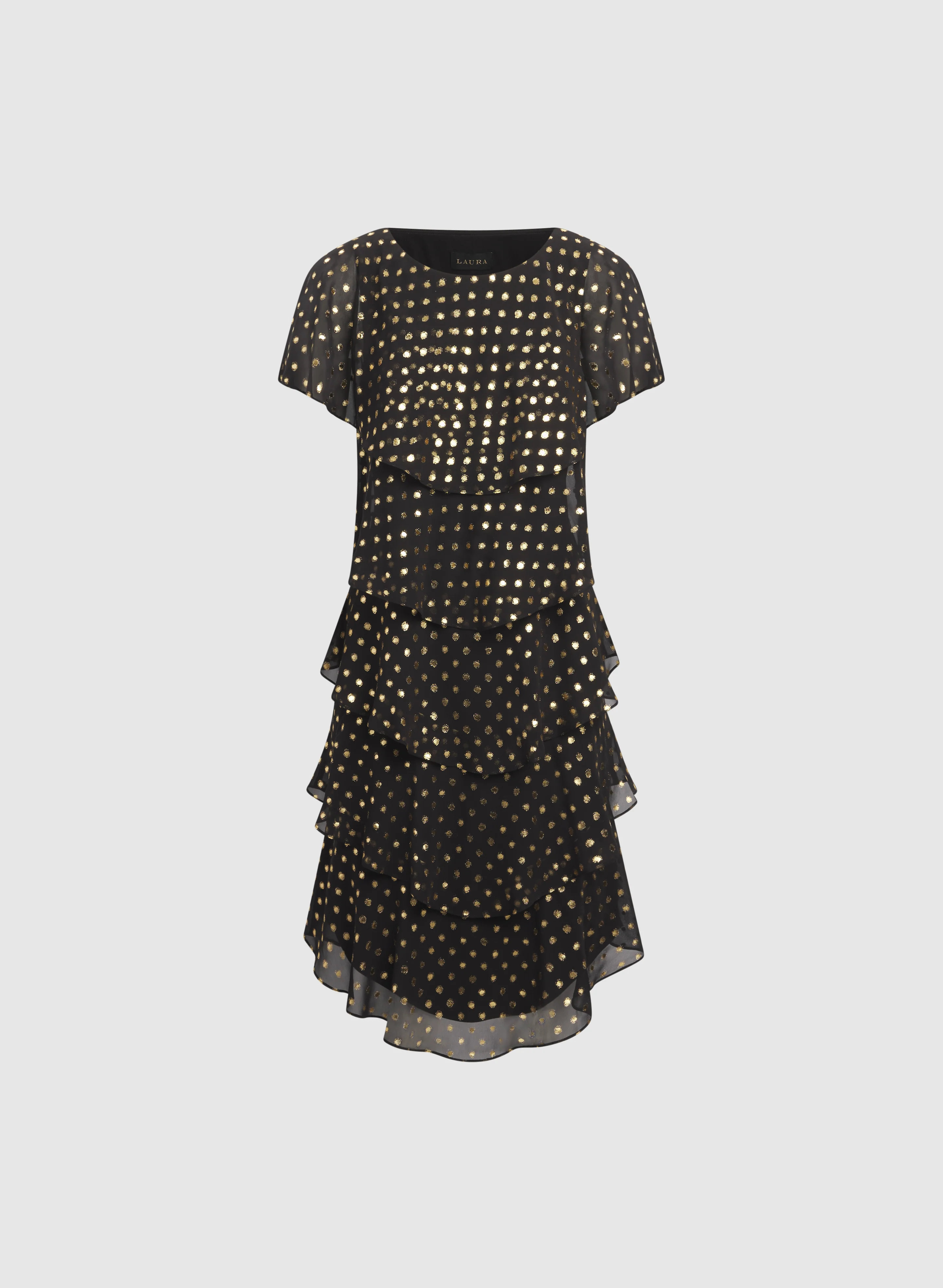 Polka Dot Tiered Dress - Image 5
