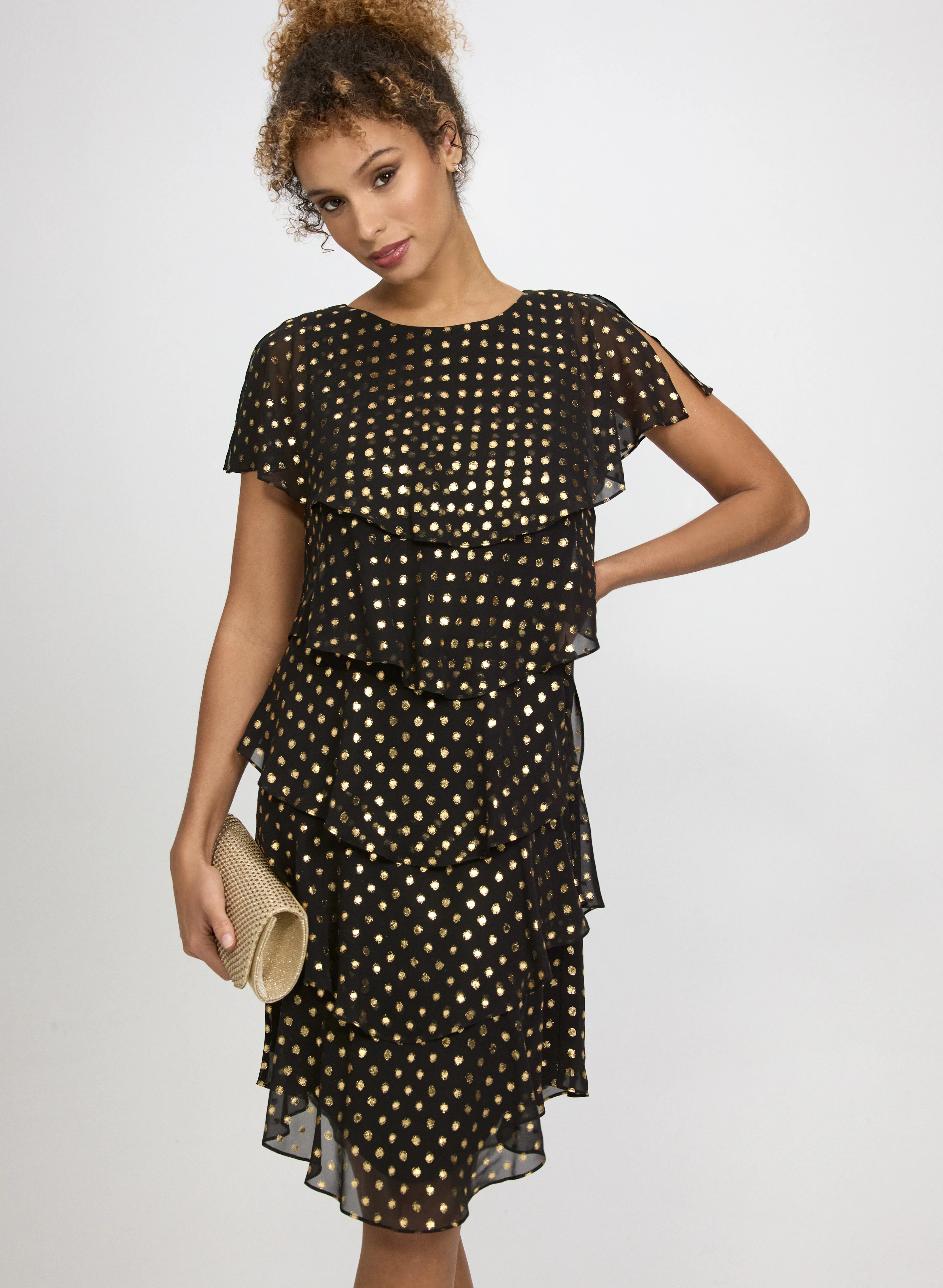 Polka Dot Tiered Dress - Image 7