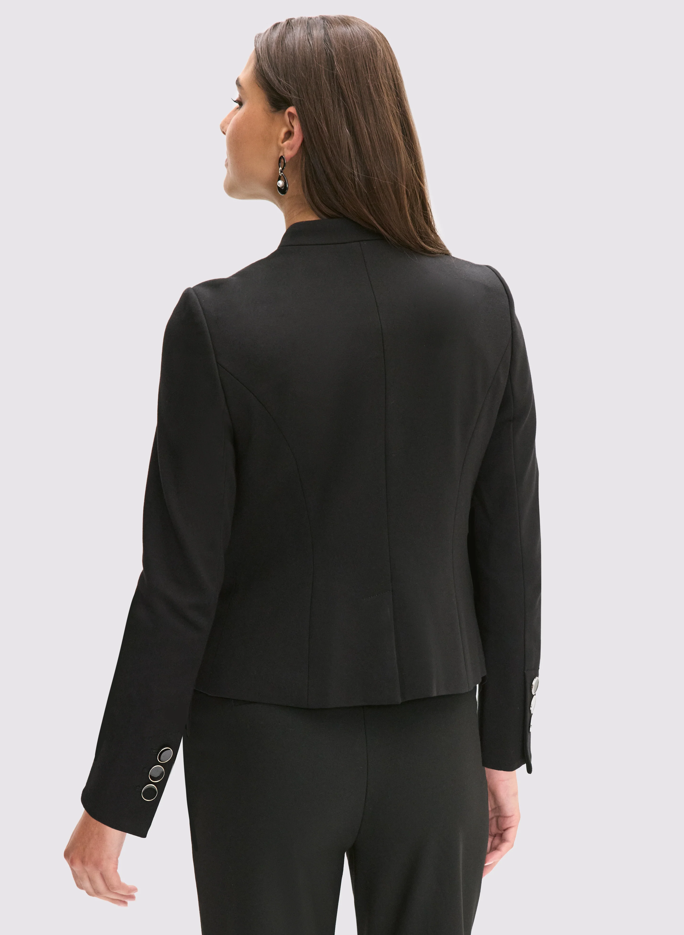 Stand Collar Button-Down Jacket - Image 2