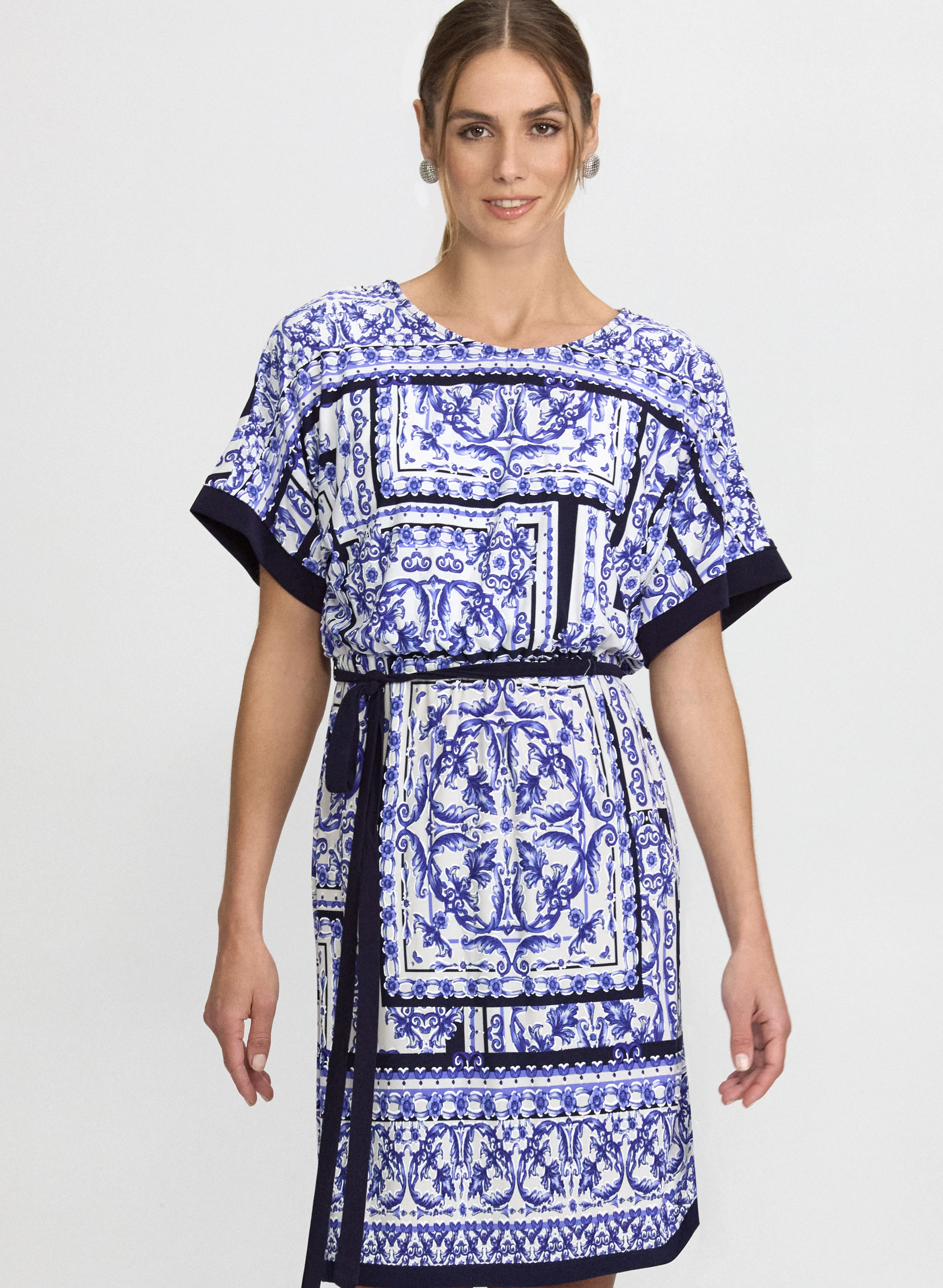 Printed Belt Dress - Image 3