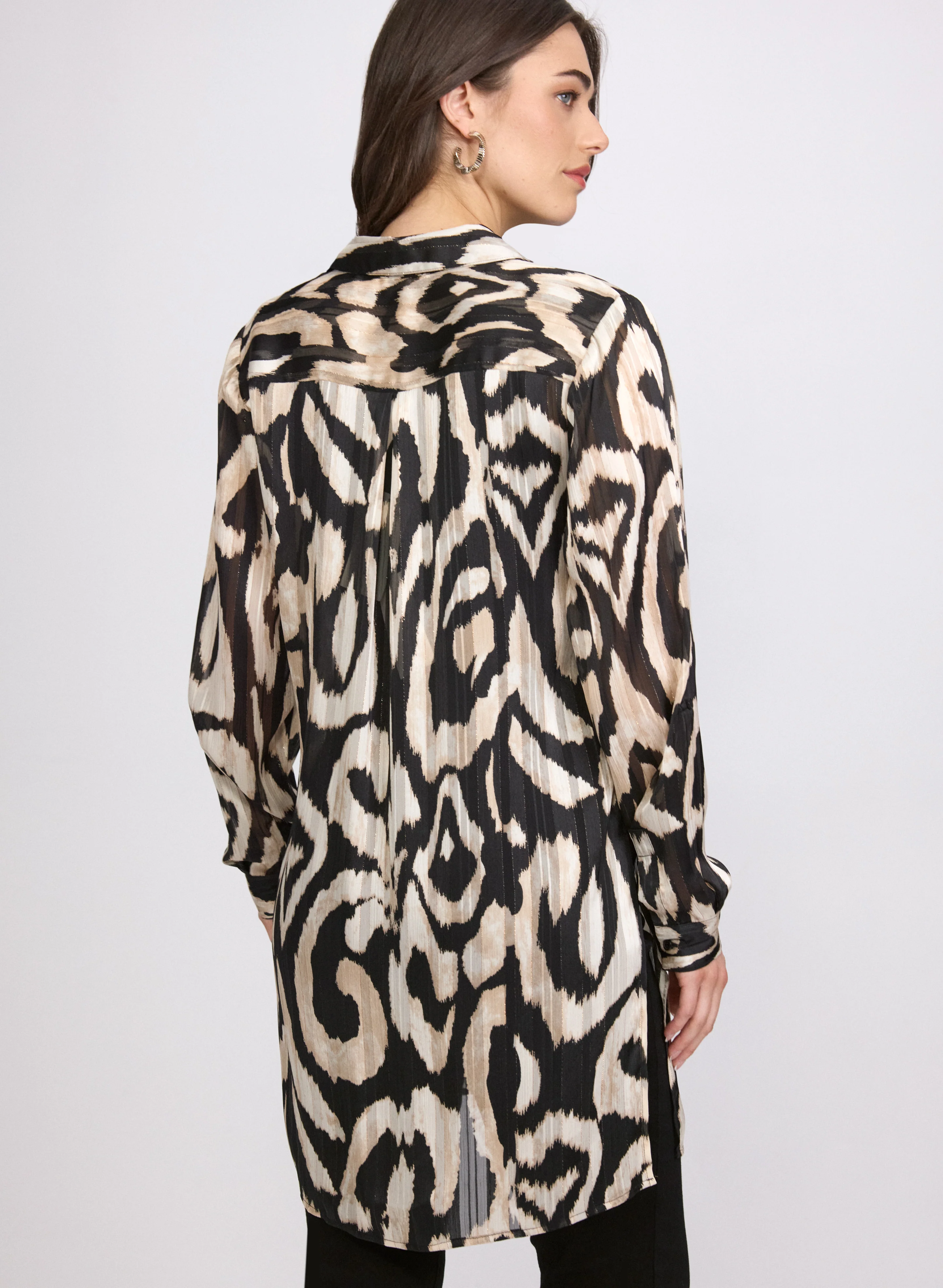 Printed Button-Down Tunic - Image 5