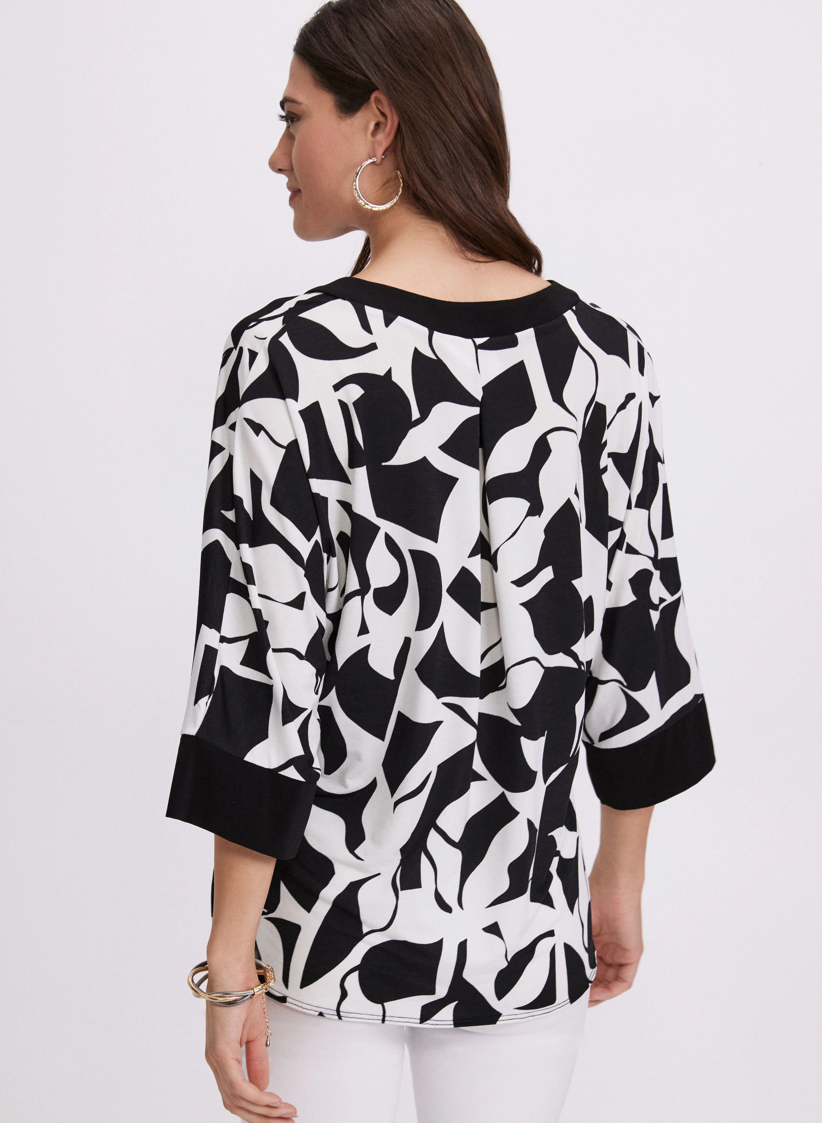 Printed Elbow Sleeve Top - Image 4