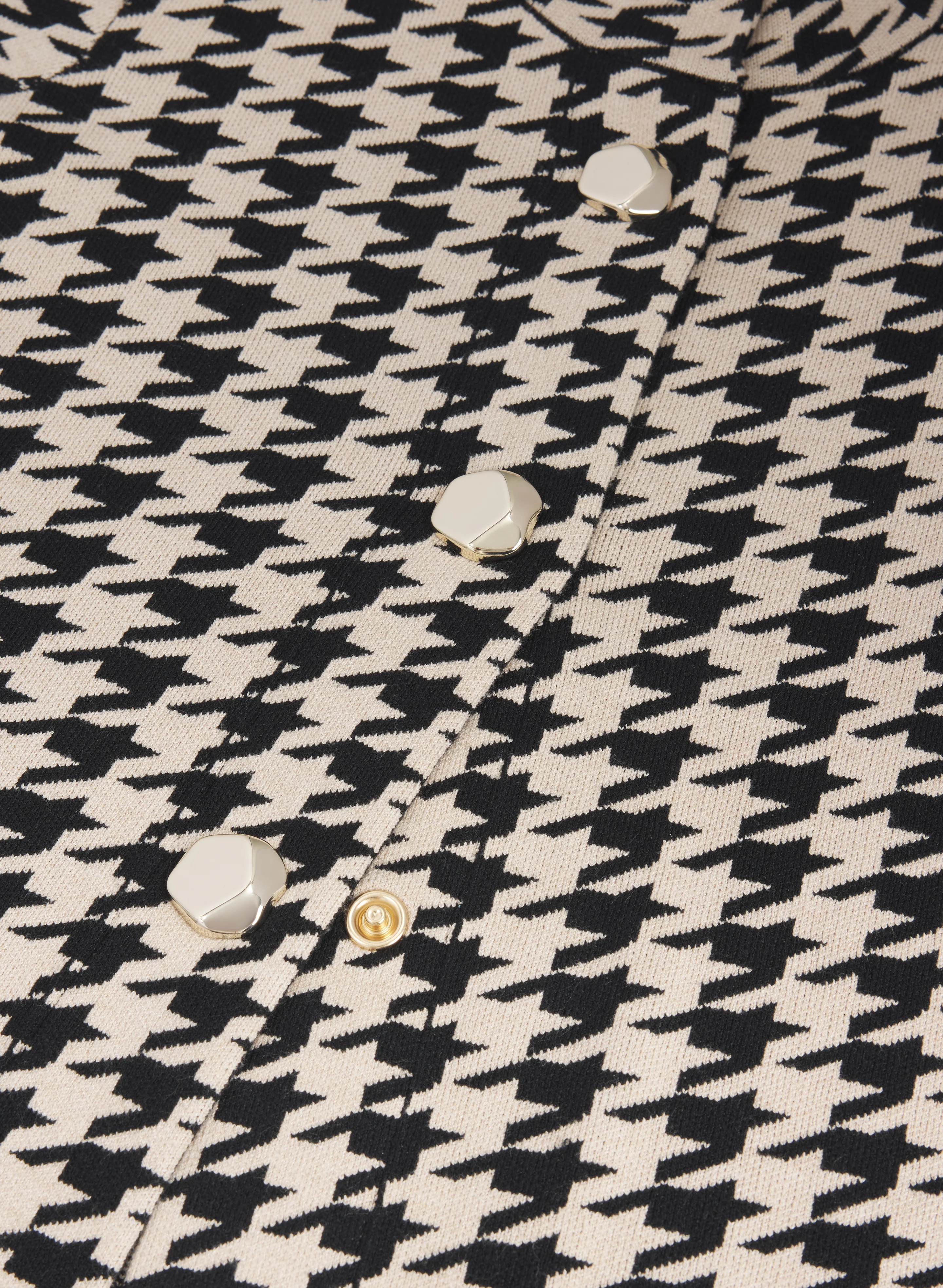 Printed Jacquard Knit Cardigan - Image 7