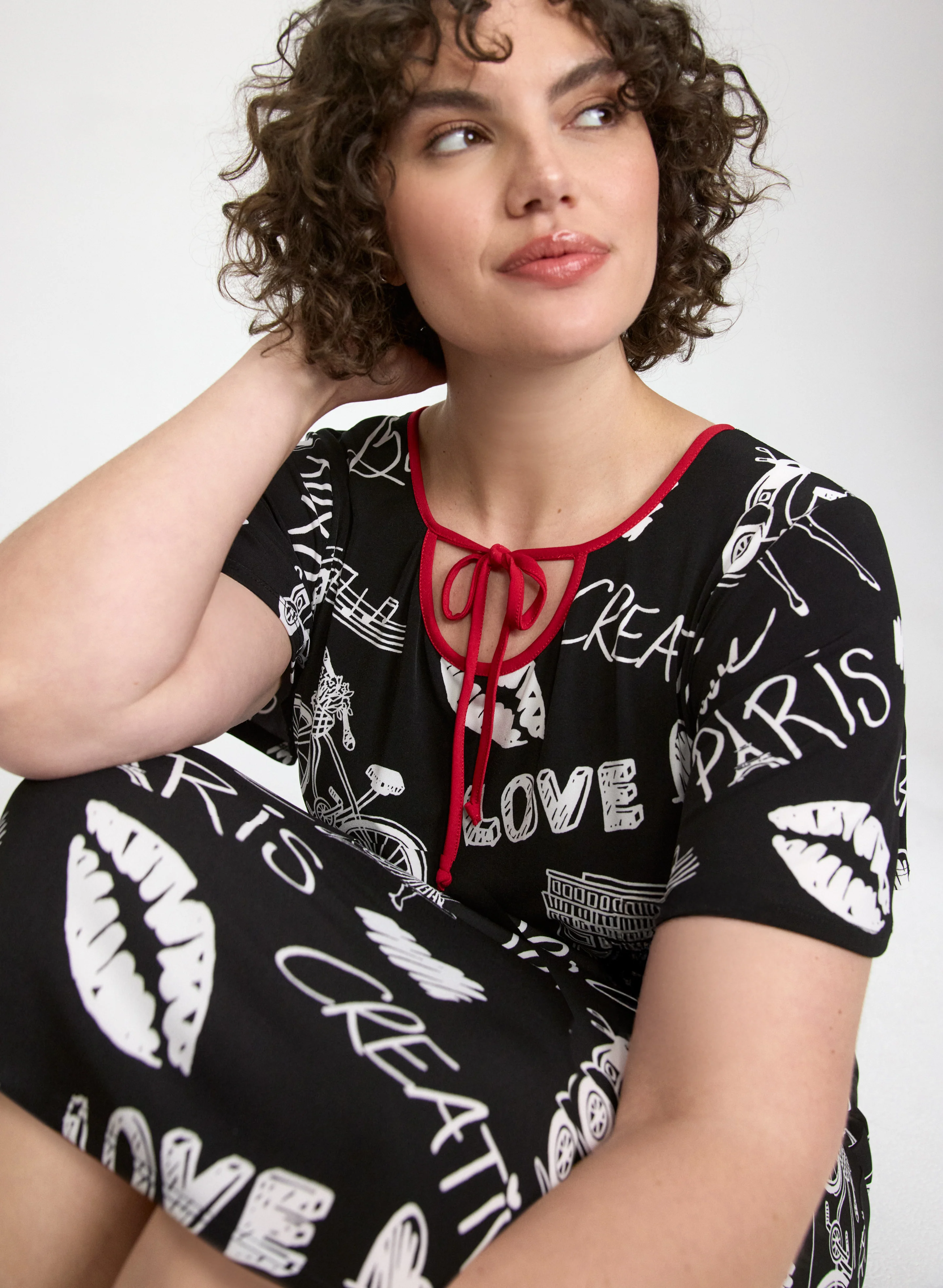 Printed Jersey Nightgown - Image 2