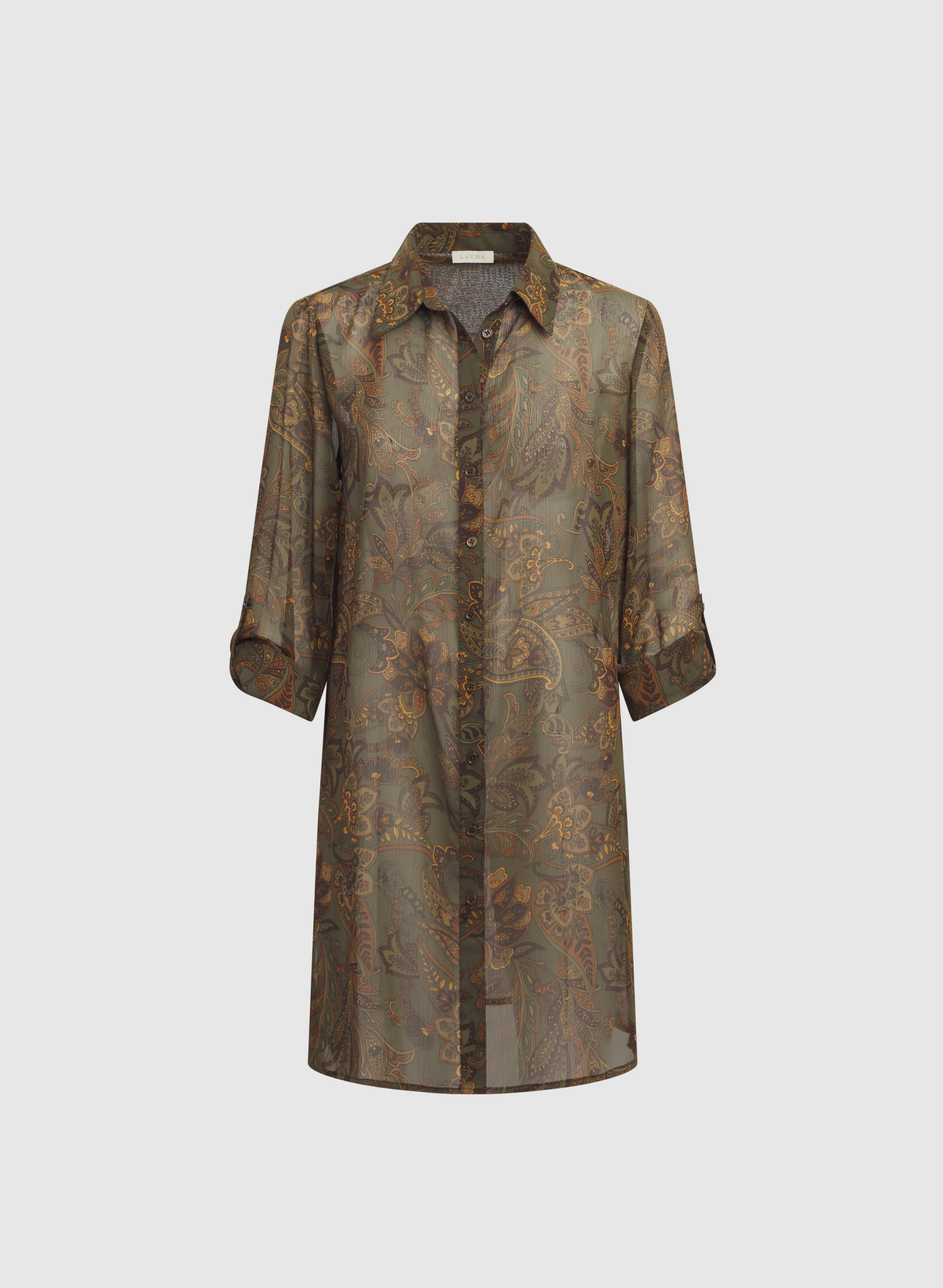 Printed Long Blouse - Image 6