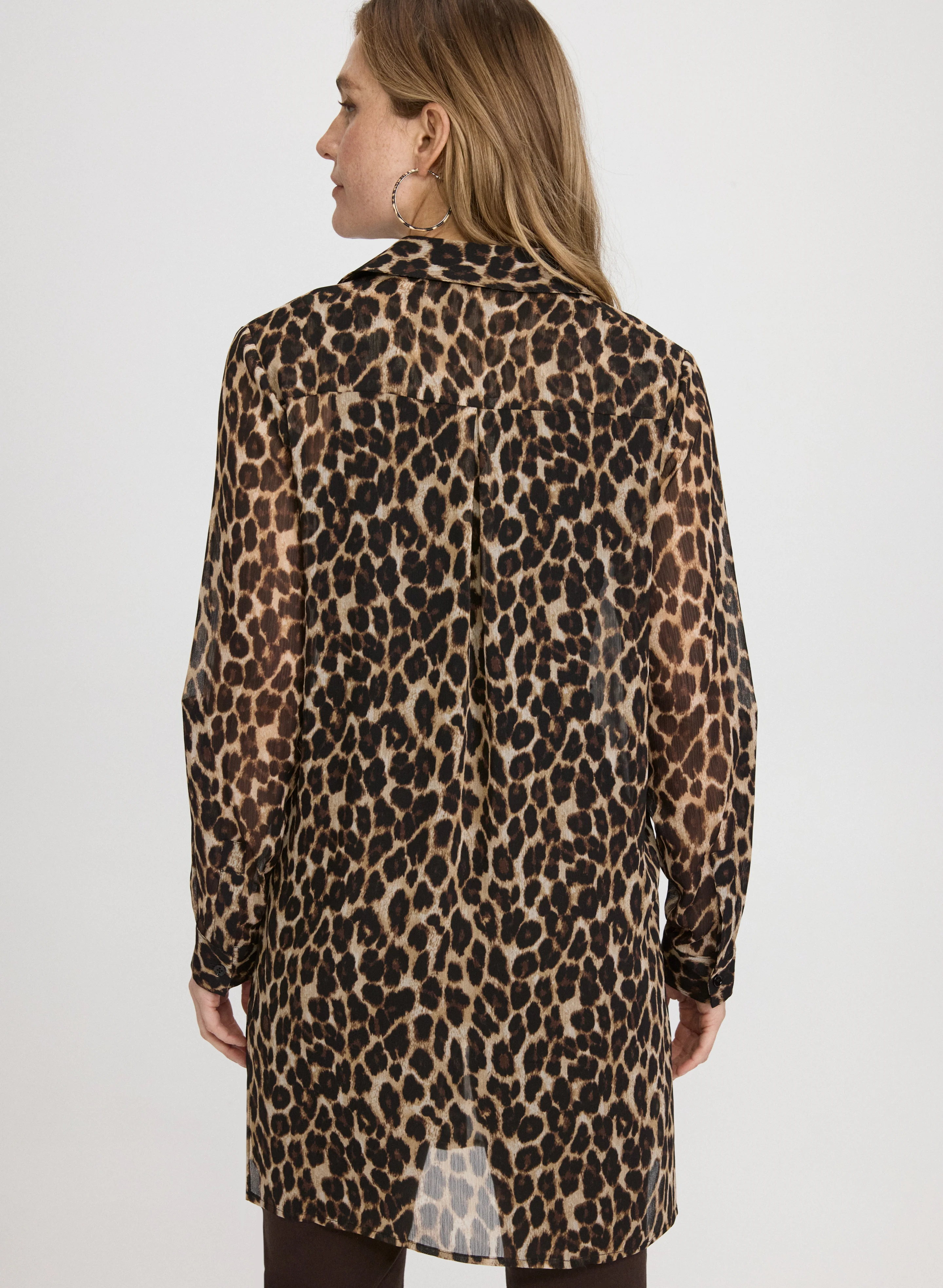 Printed Long Blouse - Image 3