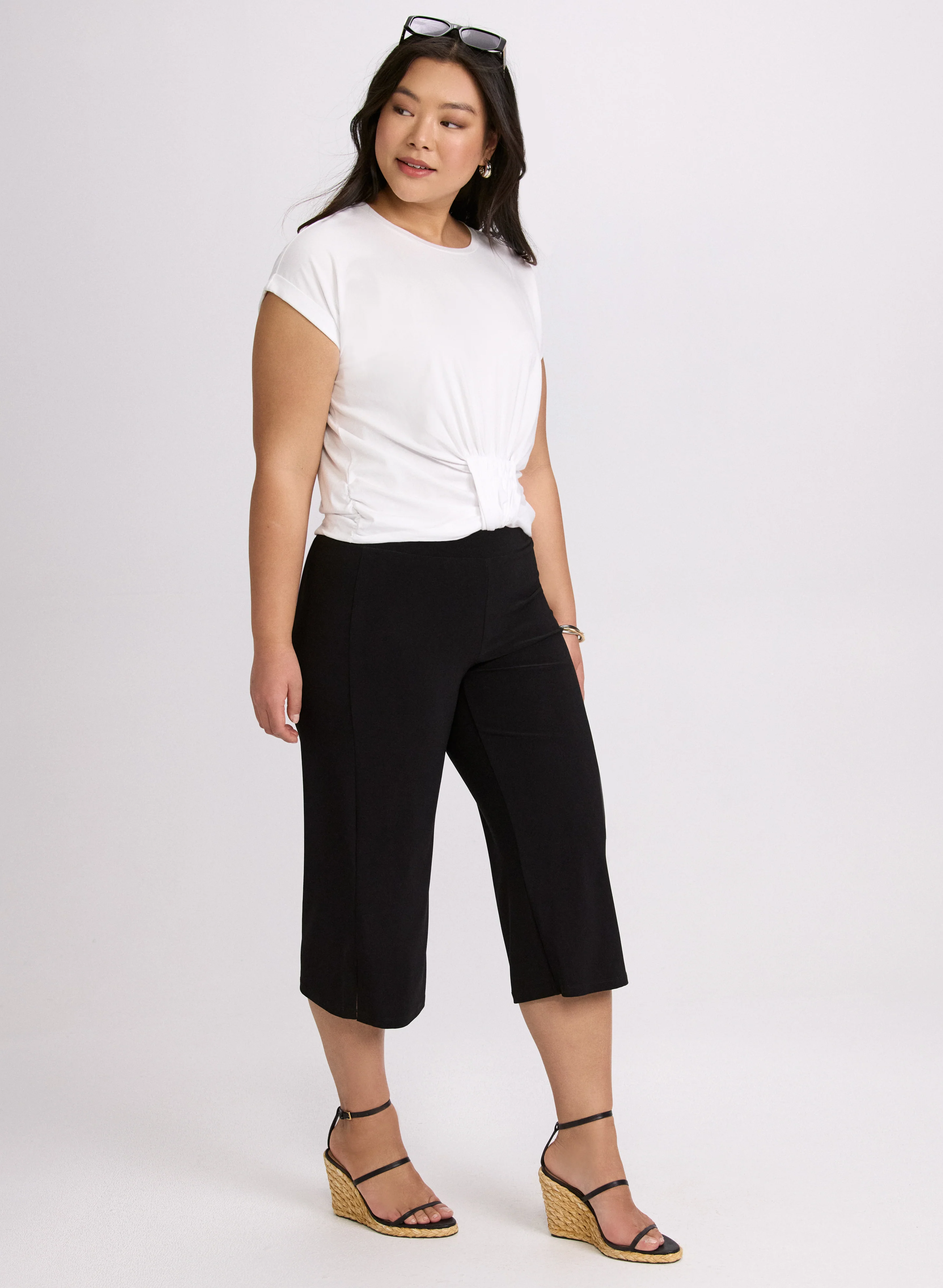 Side Slit Pull-On Capris - Image 3