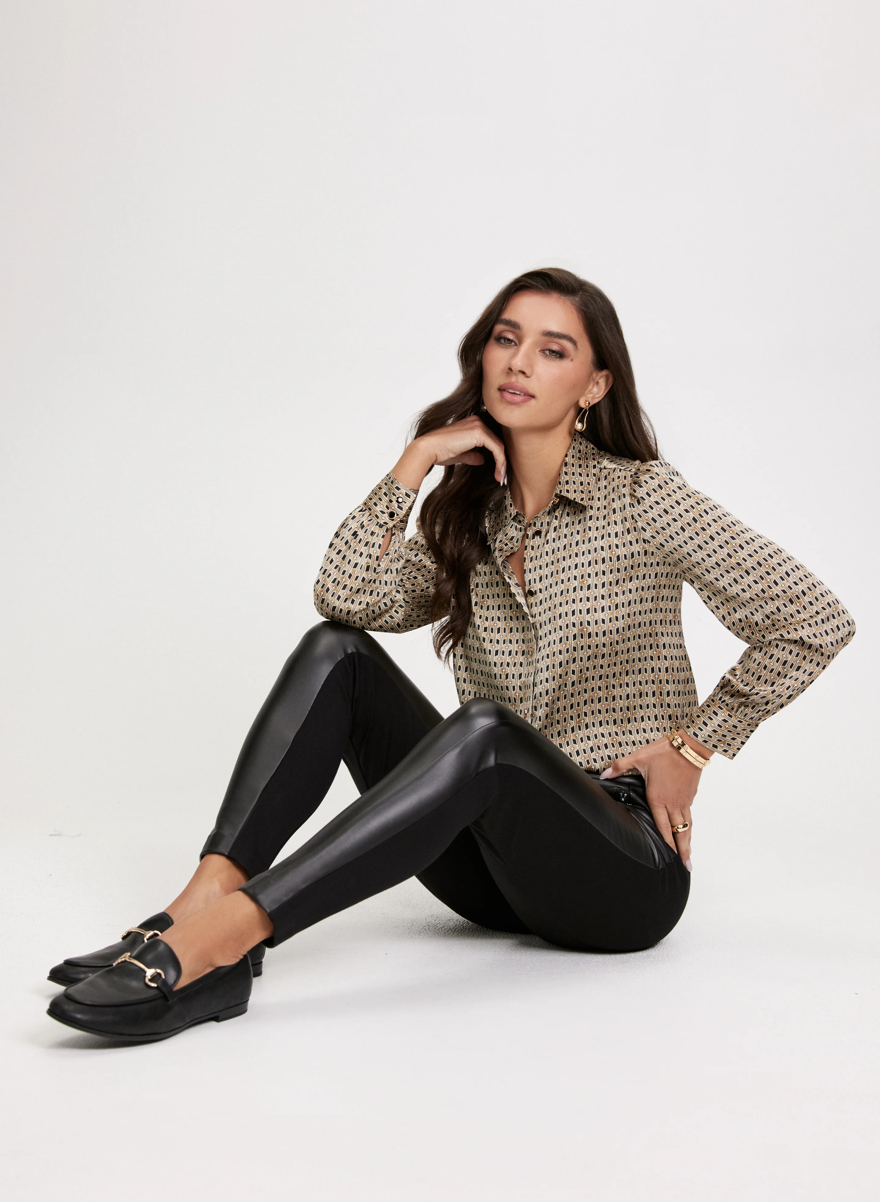 Chloe Vegan Leather Leggings - Image 4