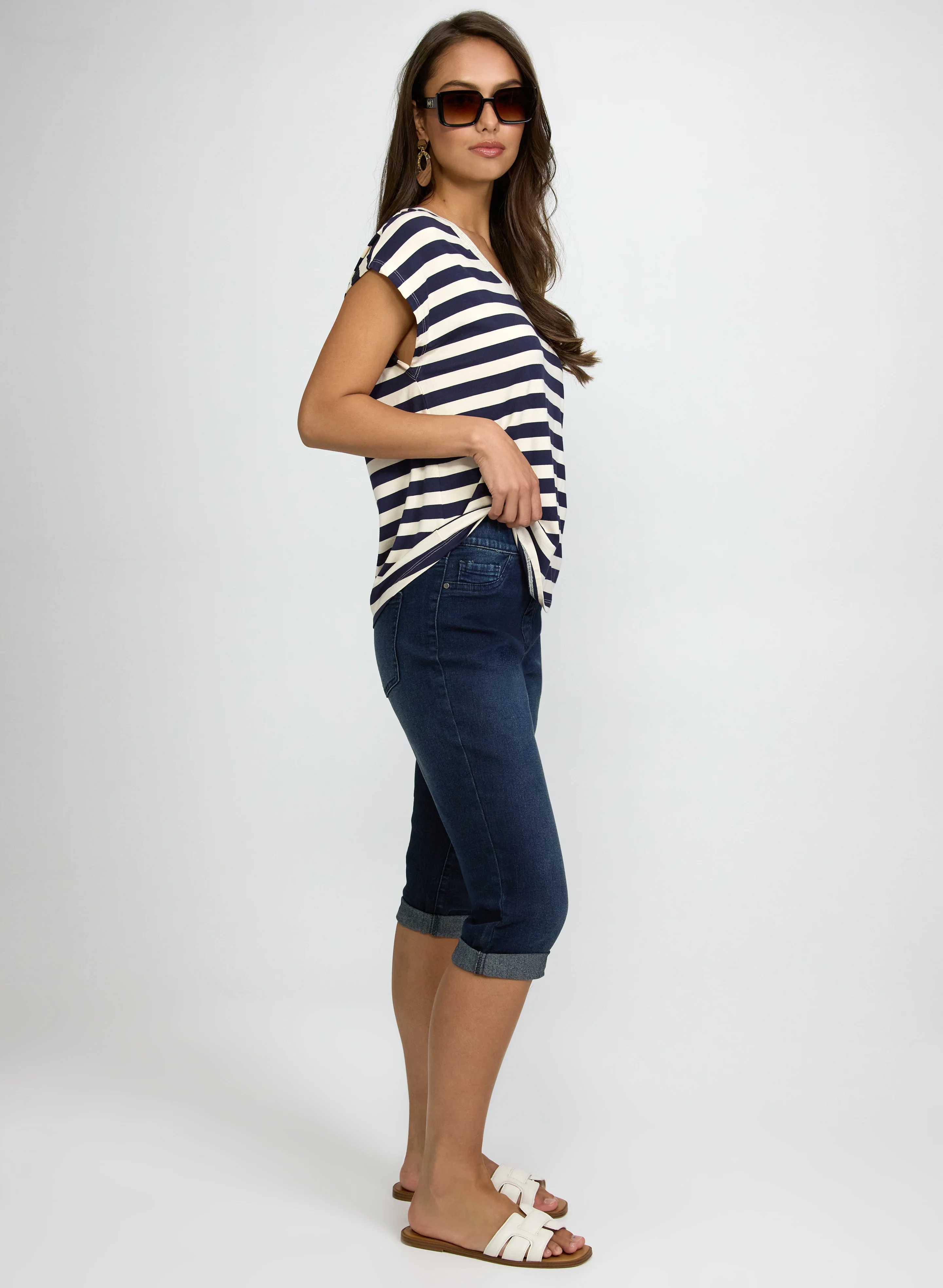 Pull-On Denim Capris - Image 5