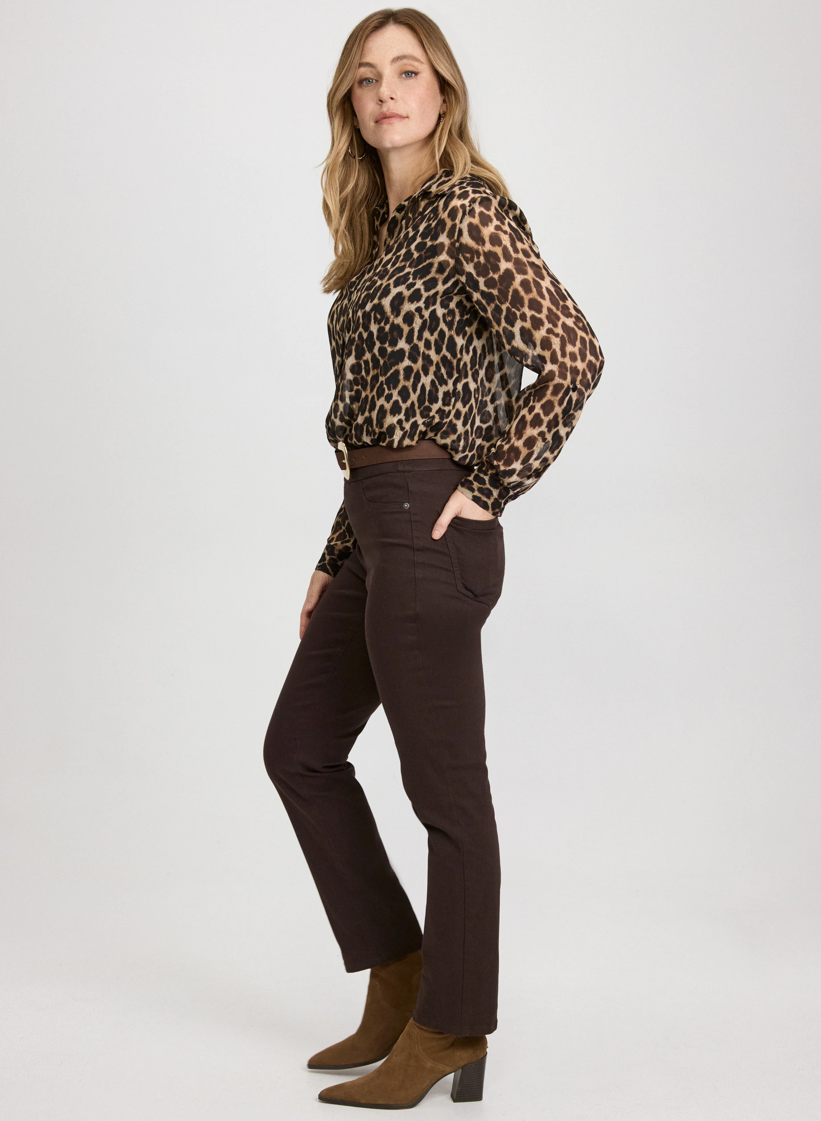 Pull-On Denim Pants - Image 4