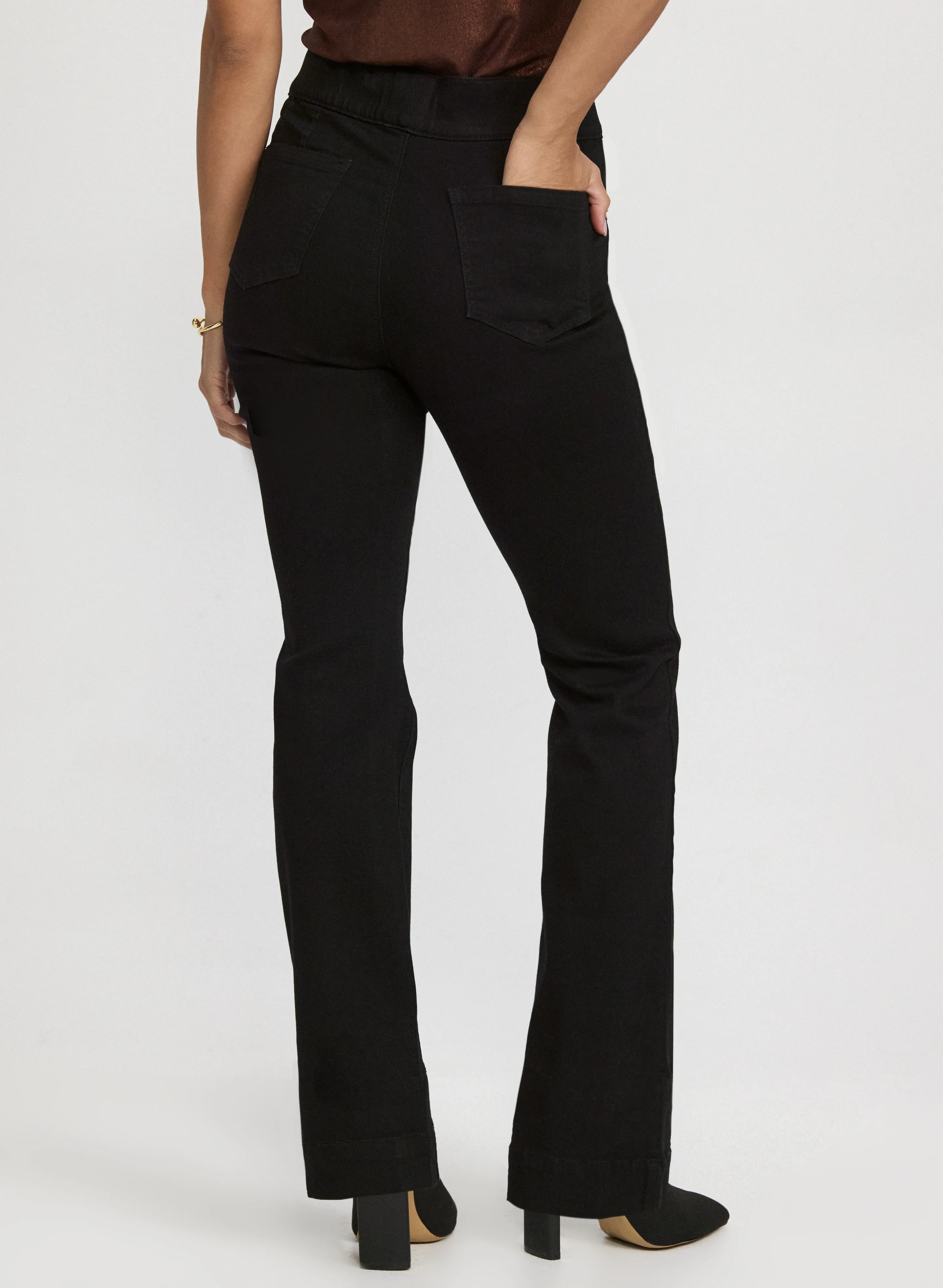 Pull-On Flare-Leg Jeans - Image 2
