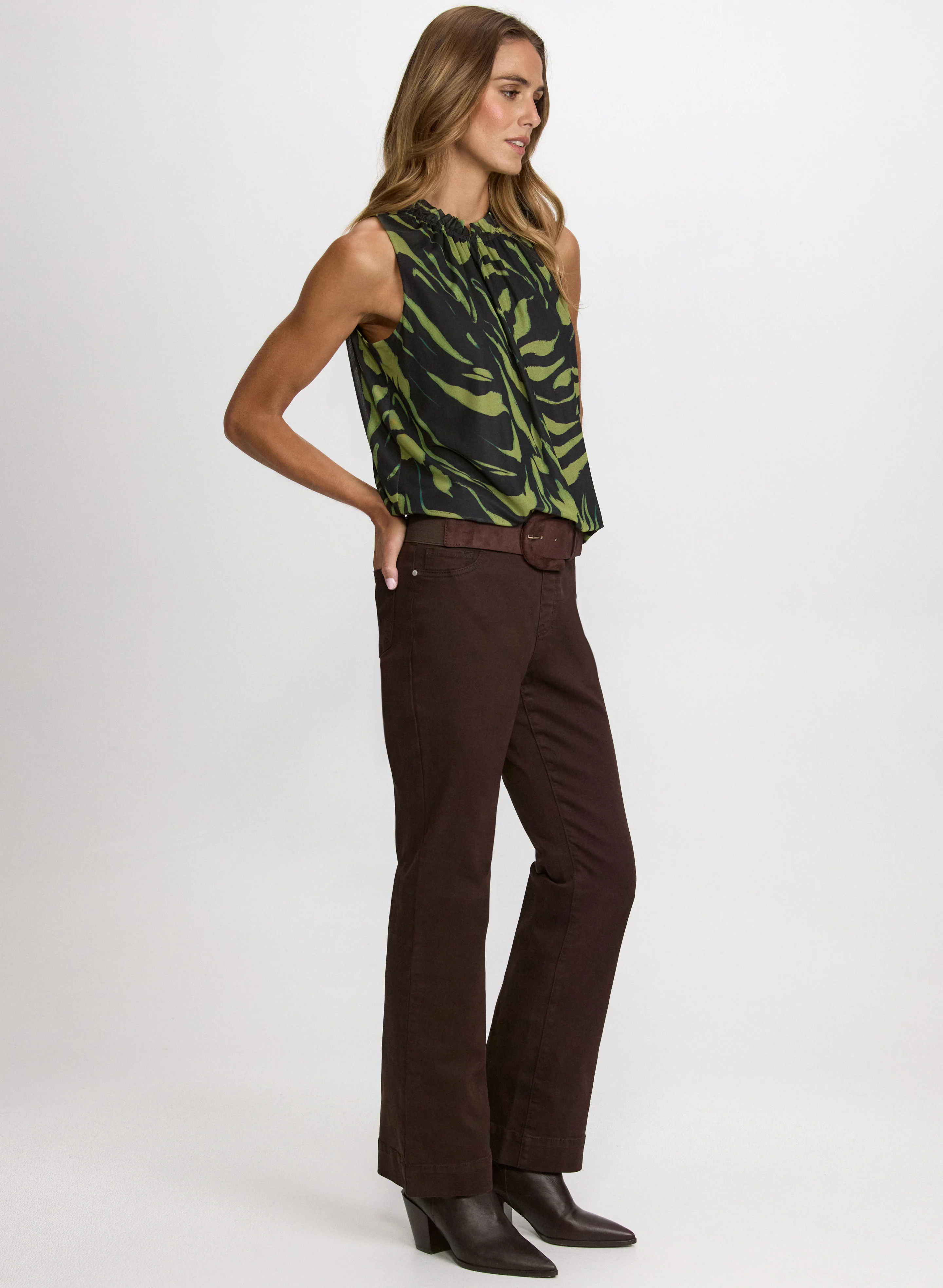 Pull-on Flare-Leg Jeans - Image 4