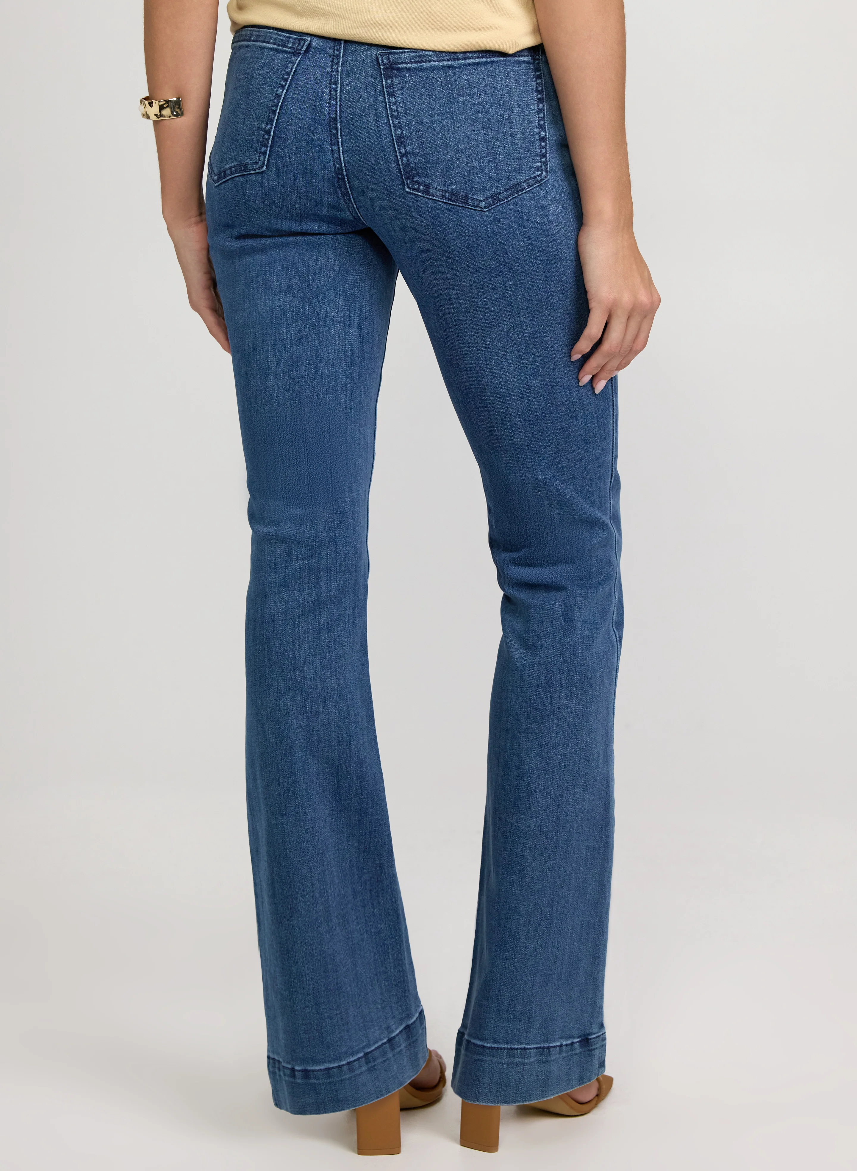 Pull-On Flare-Leg Jeans - Image 2