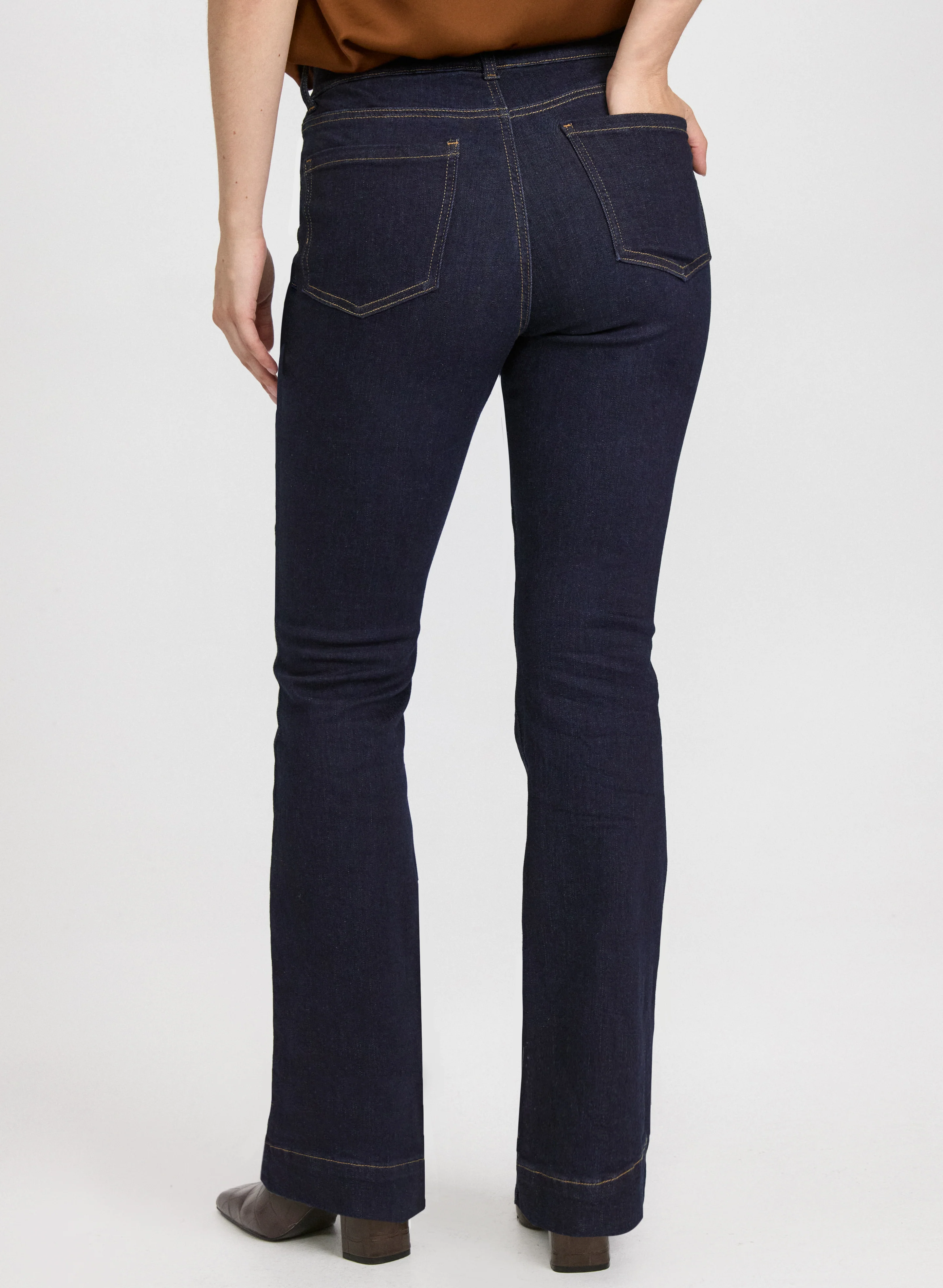 Pull-On Flare-Leg Jeans - Image 2