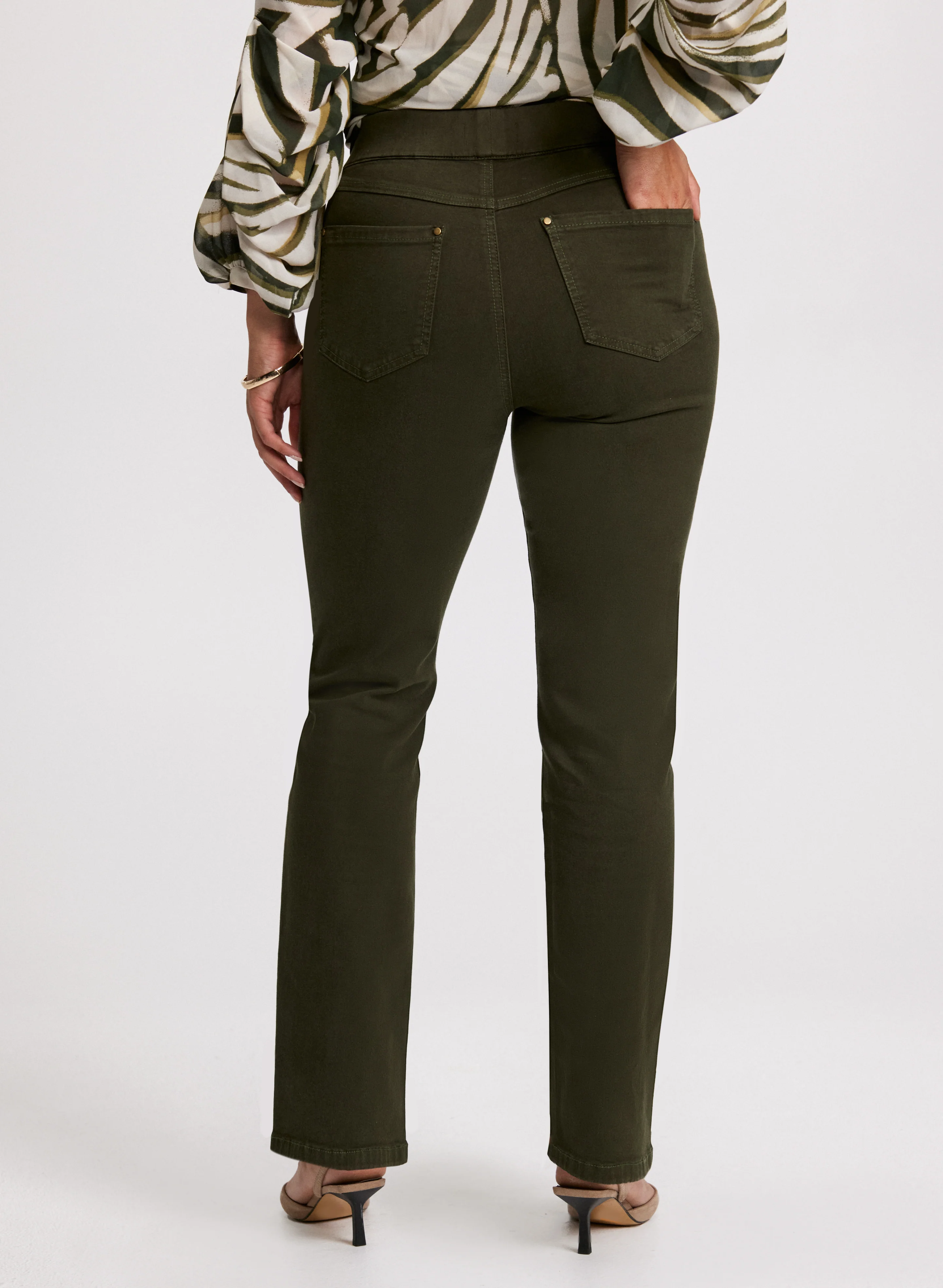 Pull-On Straight Leg Jeans - Image 2
