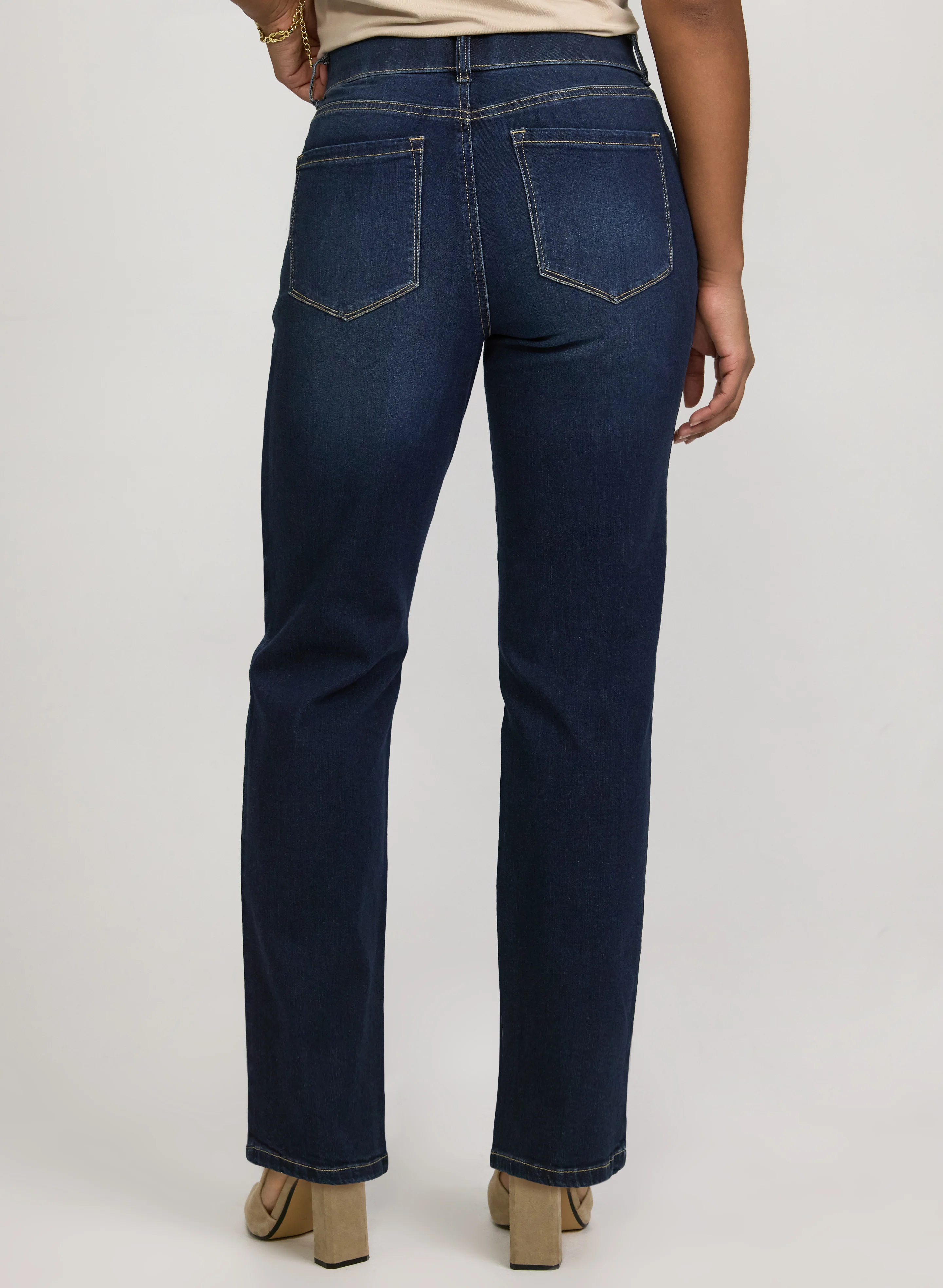 Pull-On Straight-Leg Jeans - Image 4