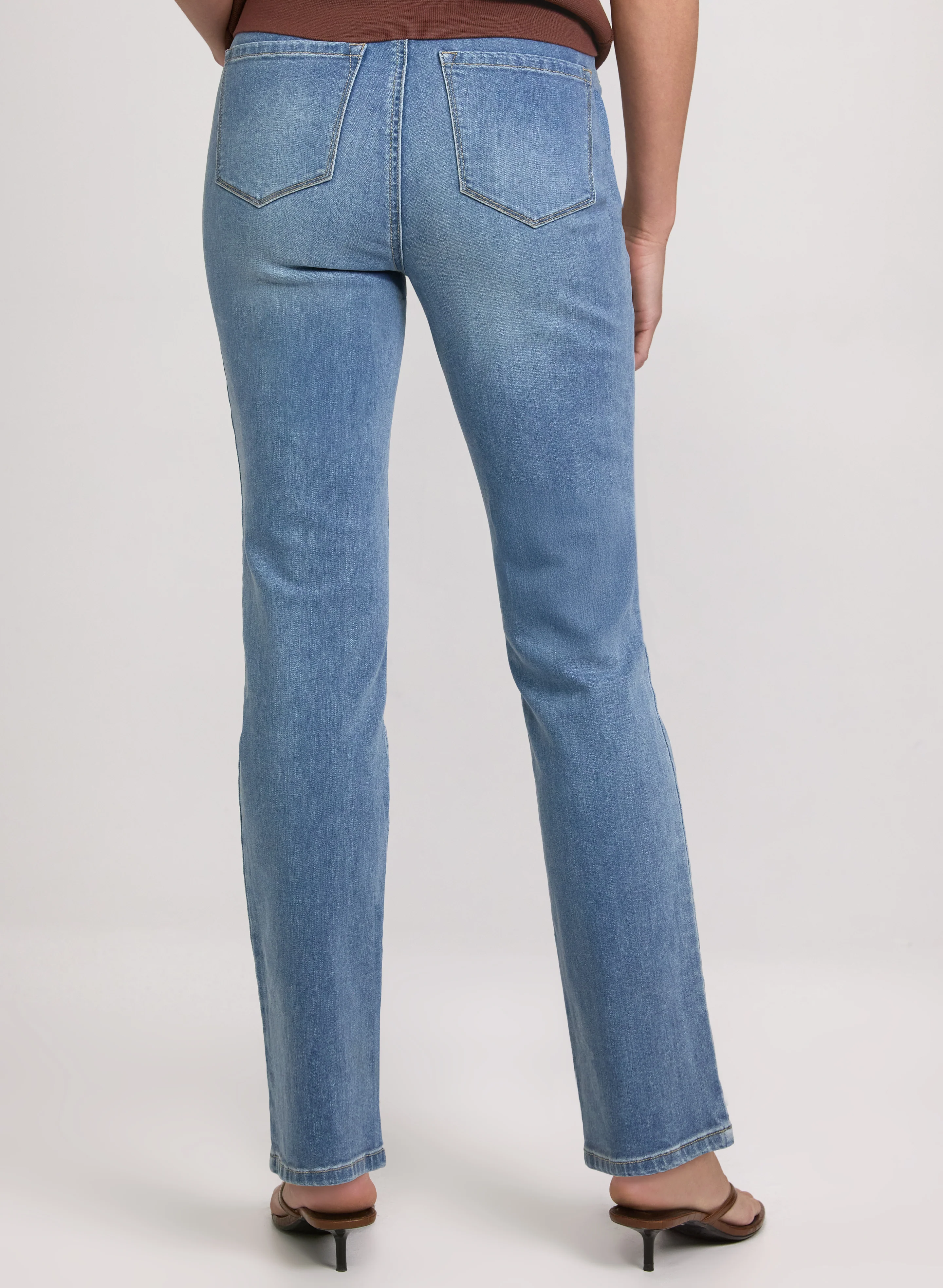 Pull-On Straight-Leg Jeans - Image 2