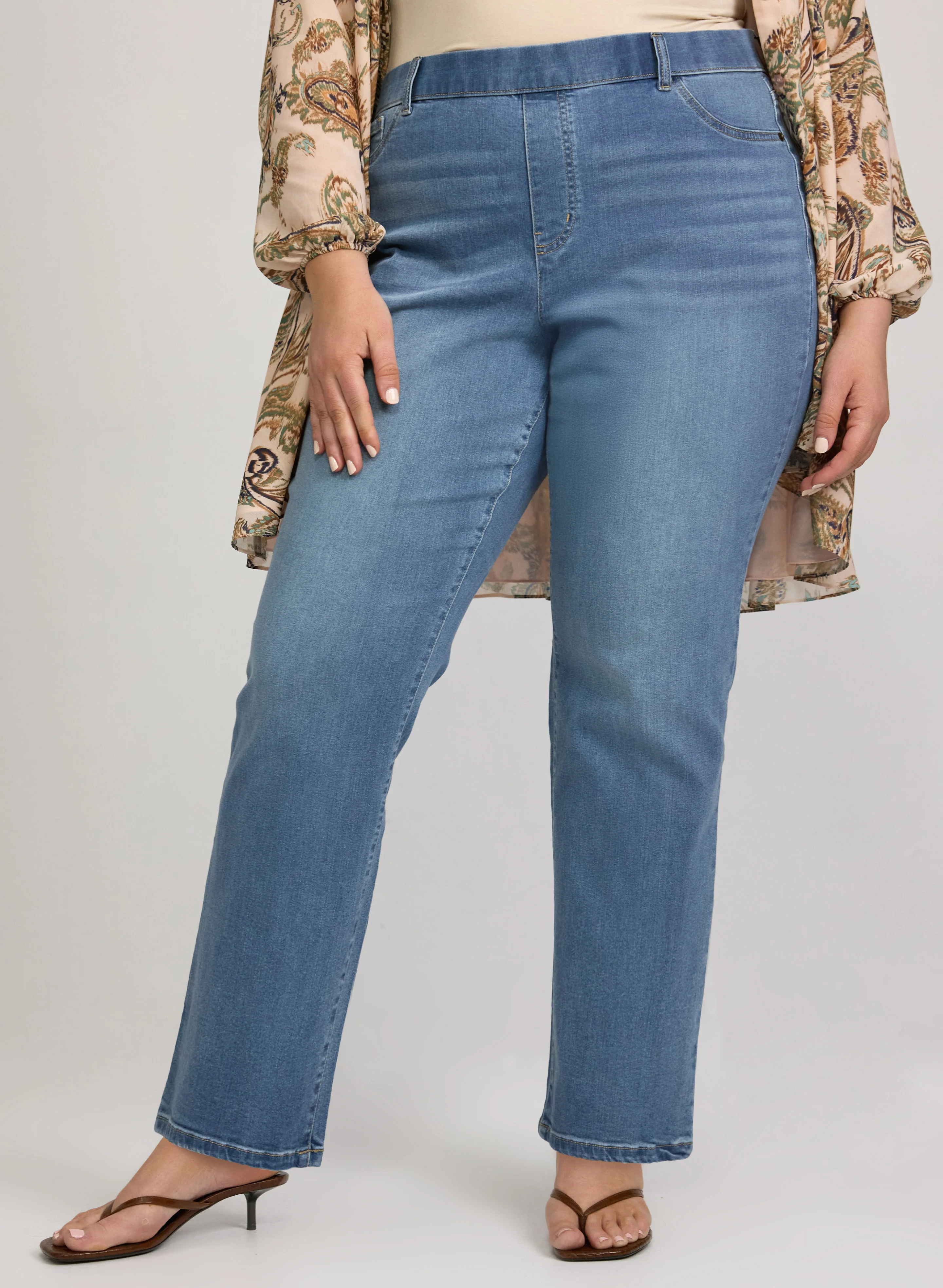 Pull-On Straight-Leg Jeans - Image 8