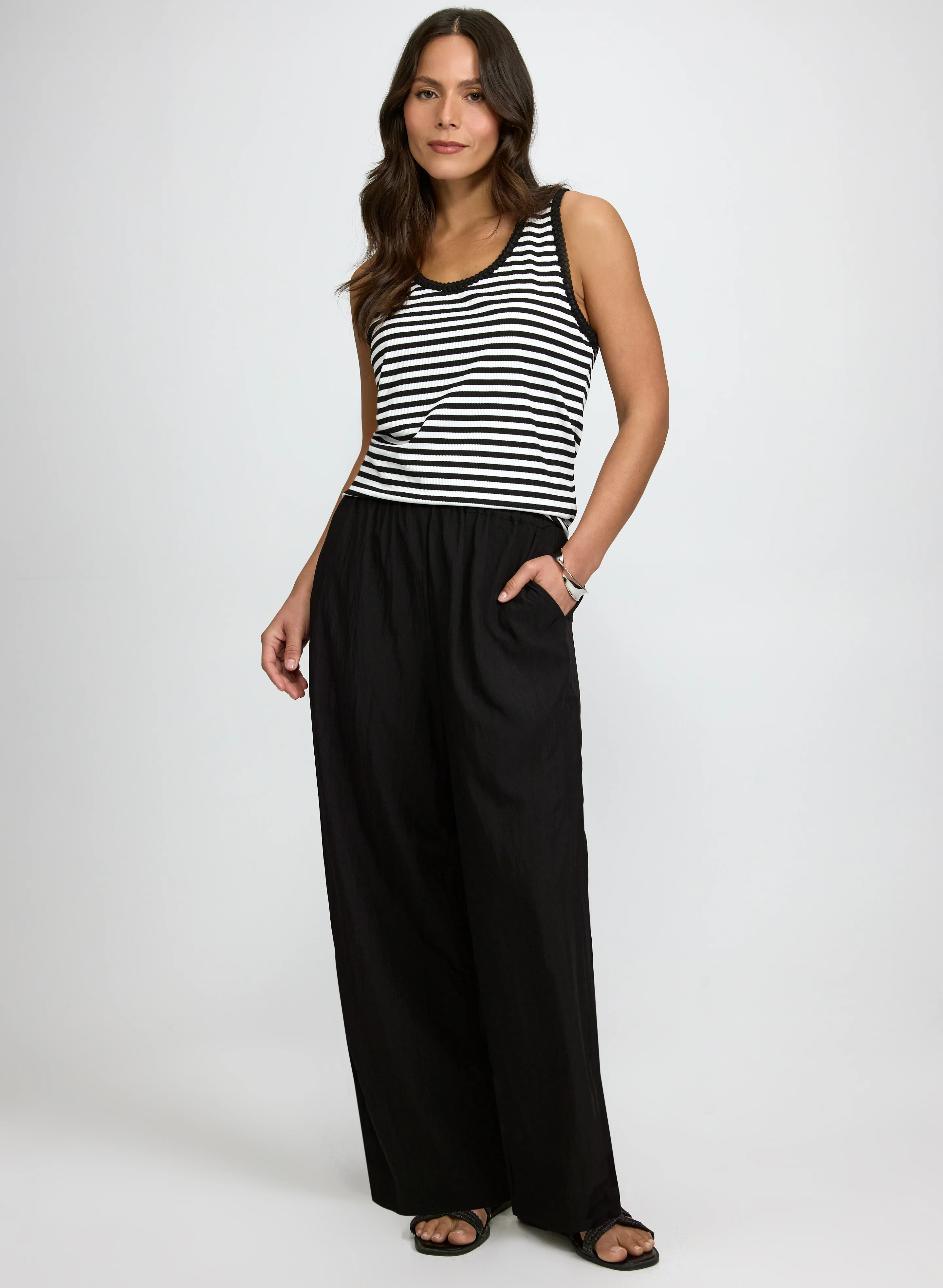 Pull-On Wide-Leg Pants - Image 3