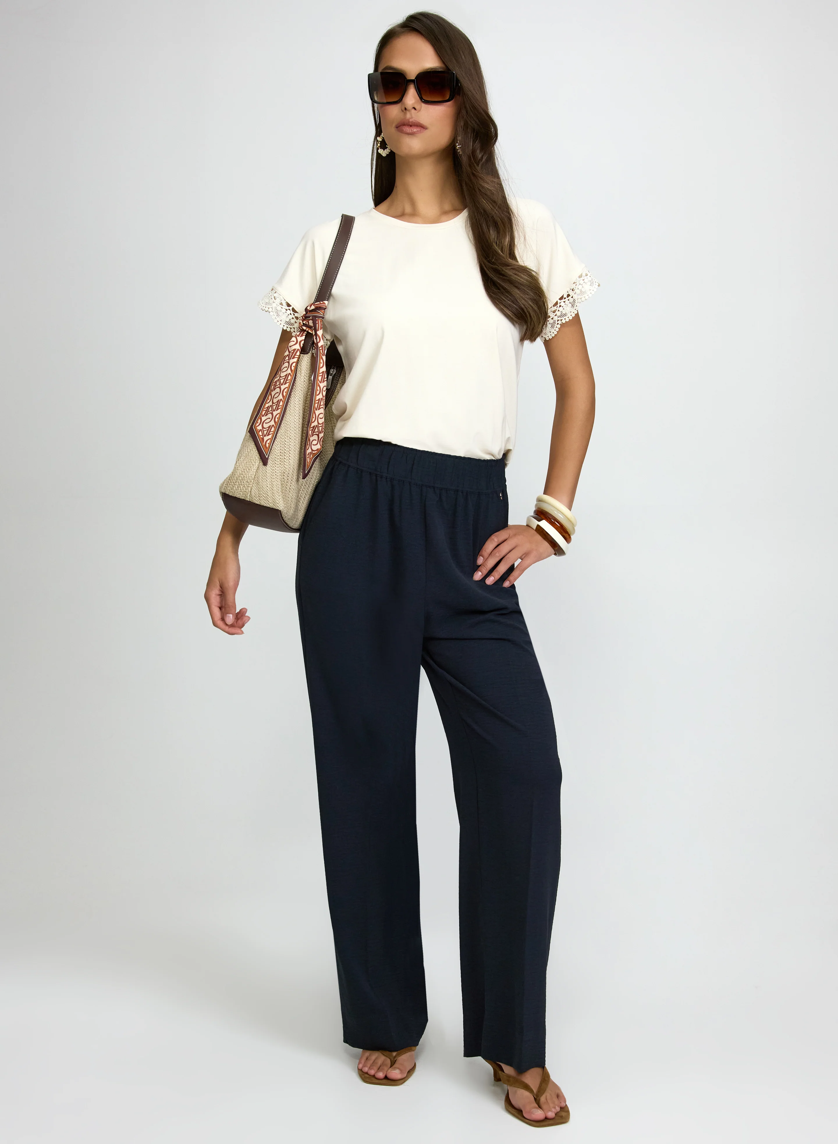 Pull-On Wide-Leg Pants - Image 3