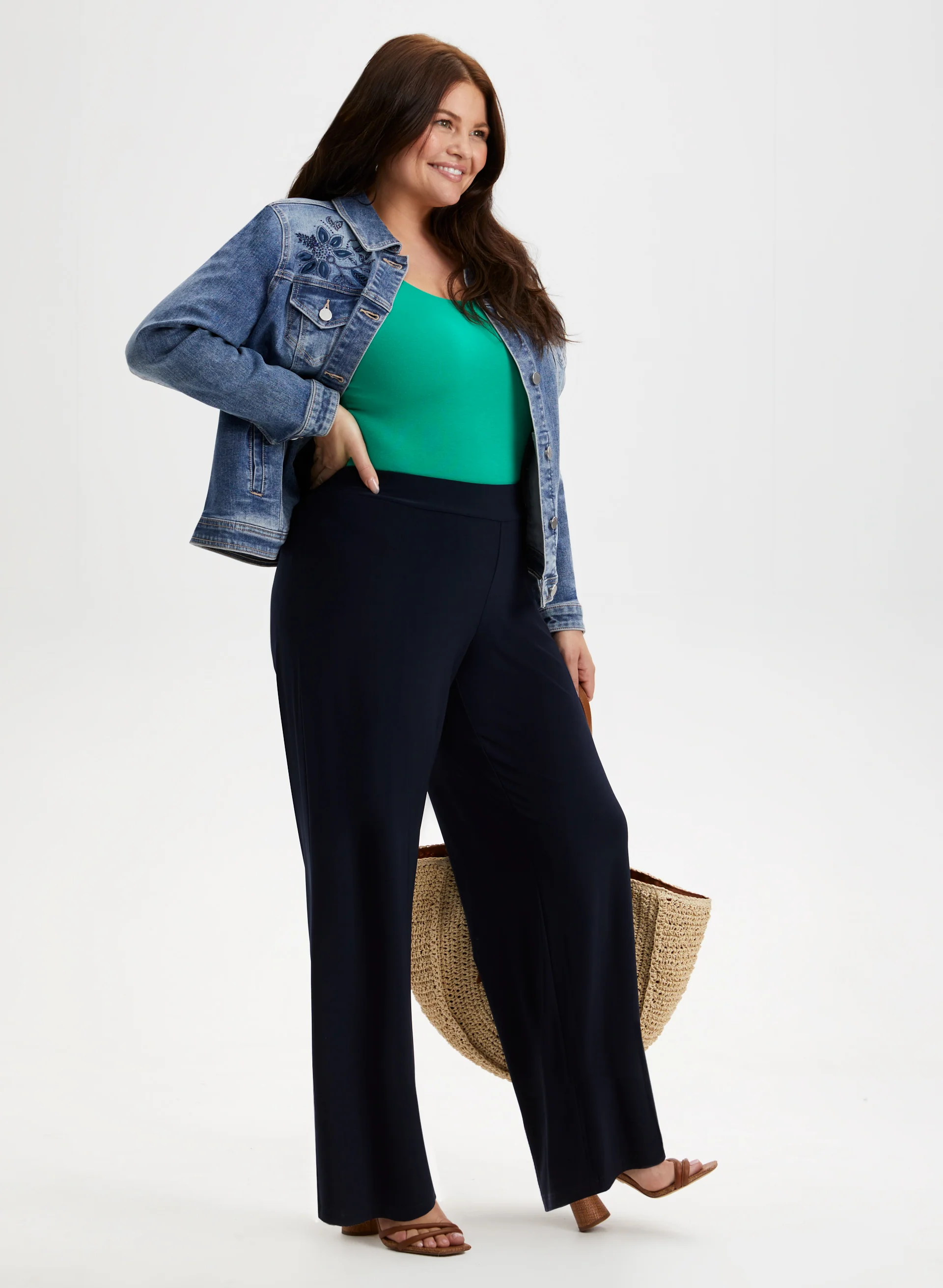 Olivia Pull-On Wide-Leg Pants - Short - Image 5