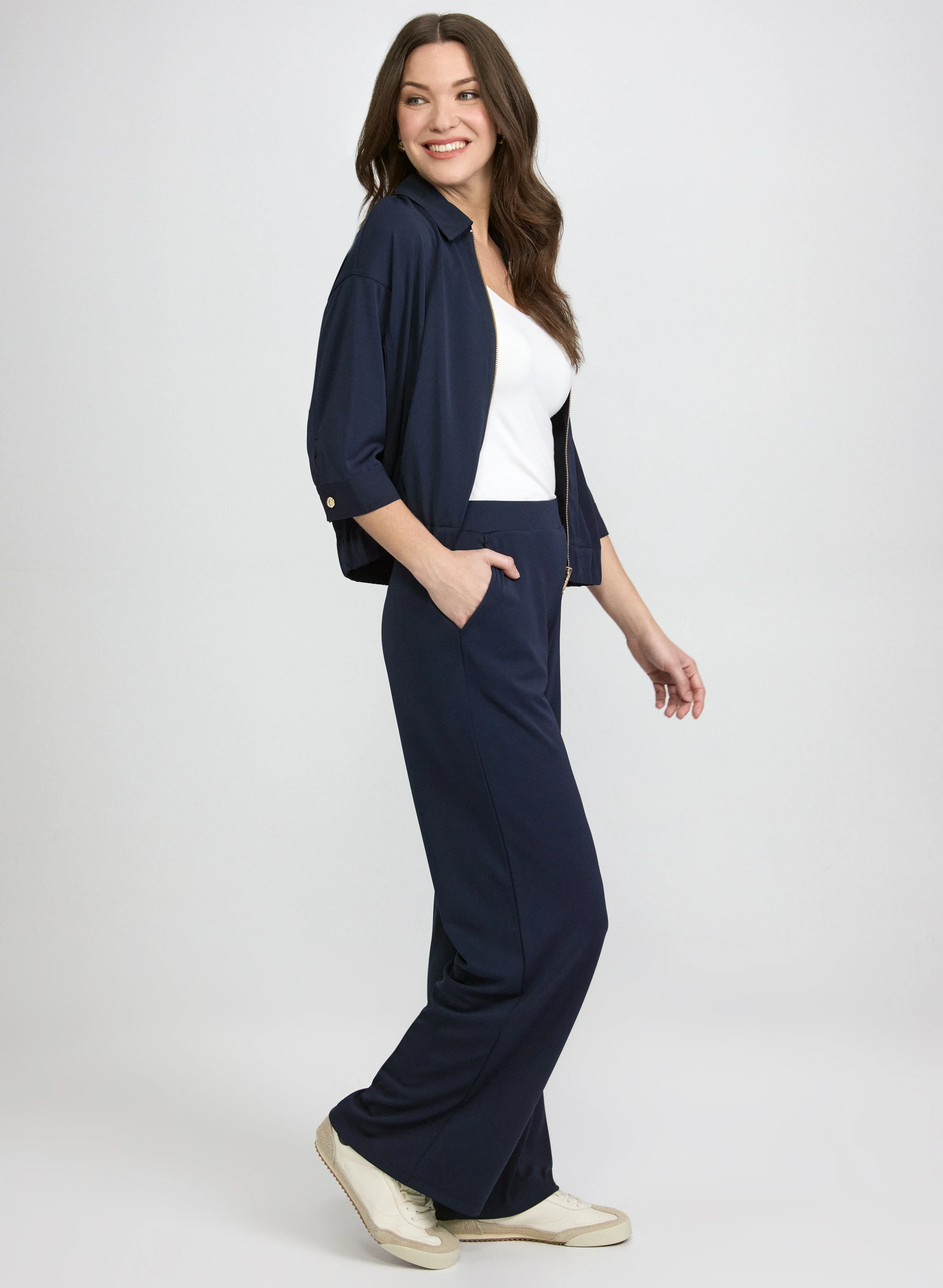 Pull-On Wide-Leg Pants - Image 2