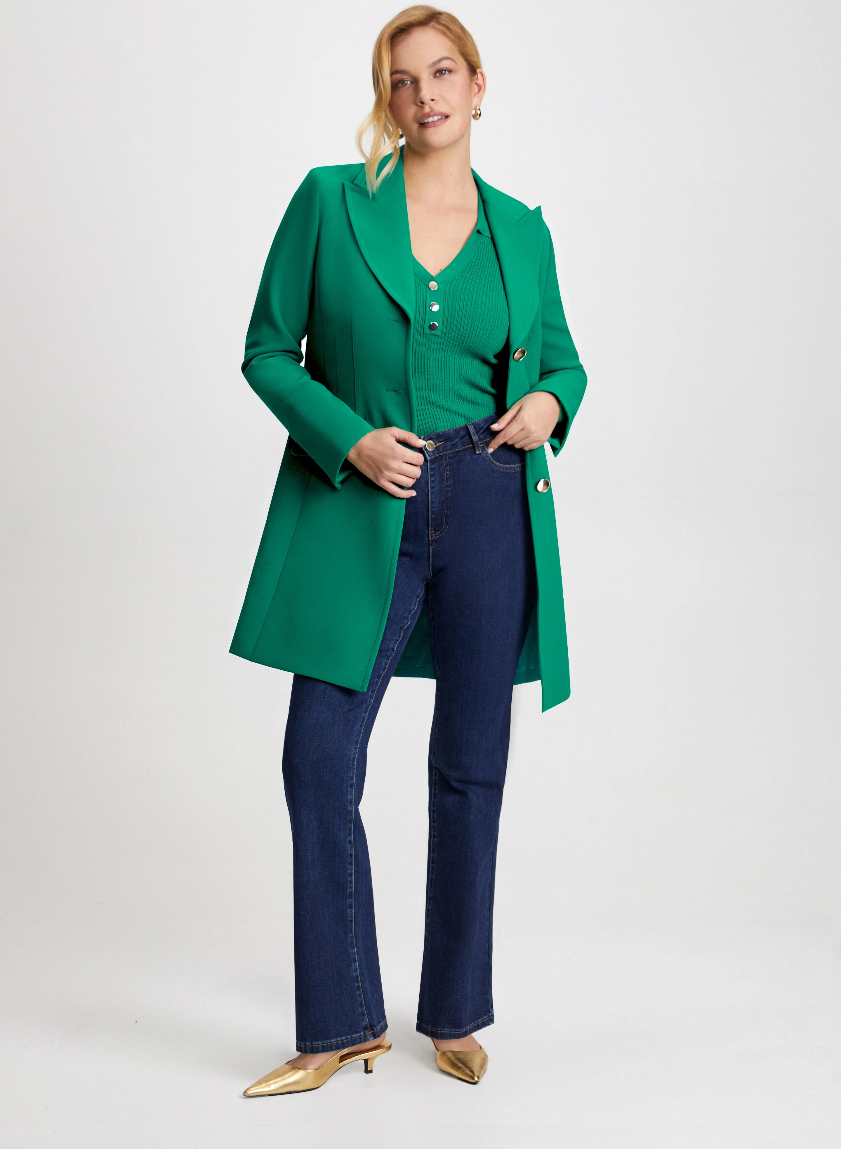 Pointelle Knit Sweater - Image 3