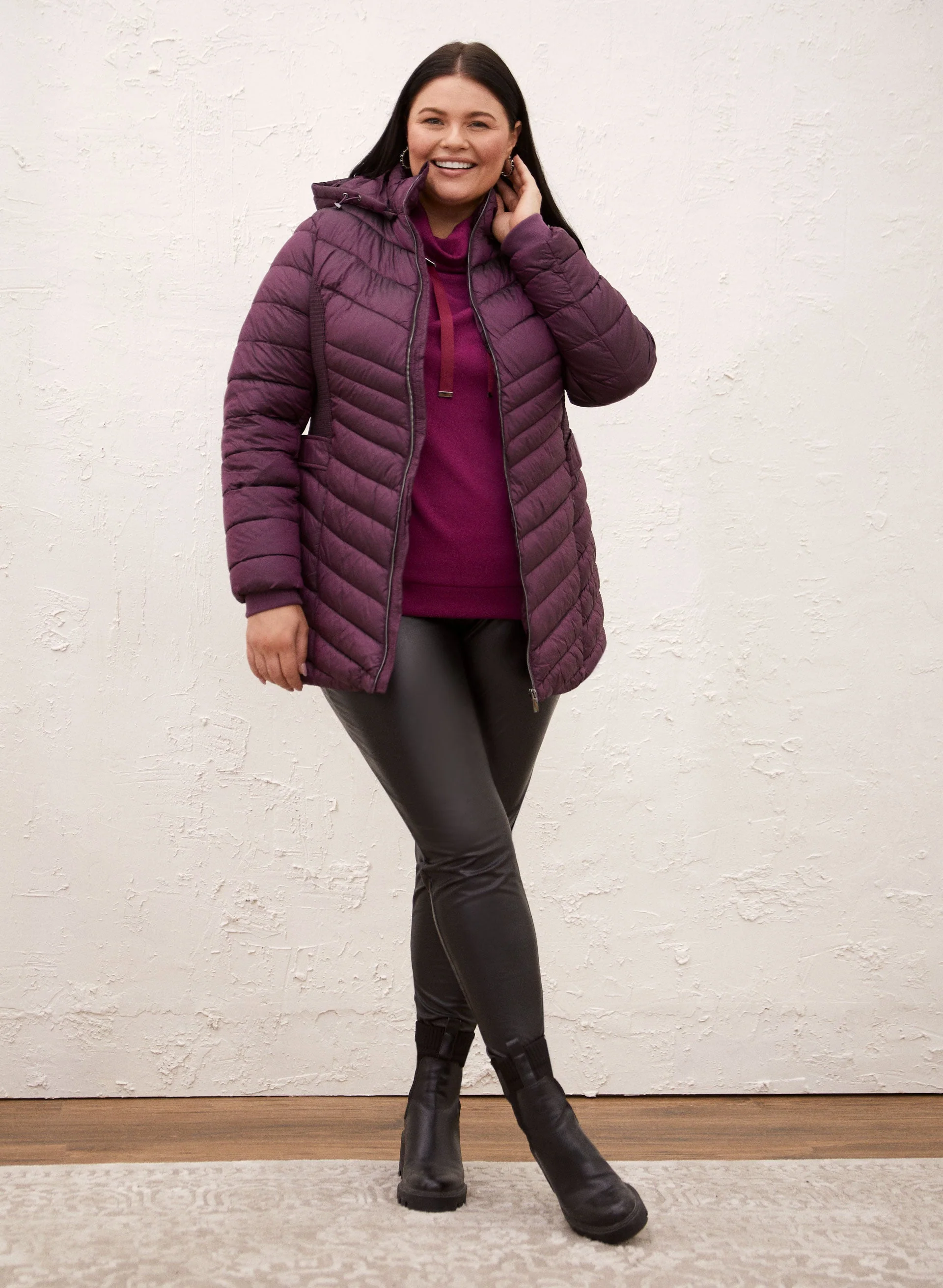 Quilted Vegan Down Coat - Image 3